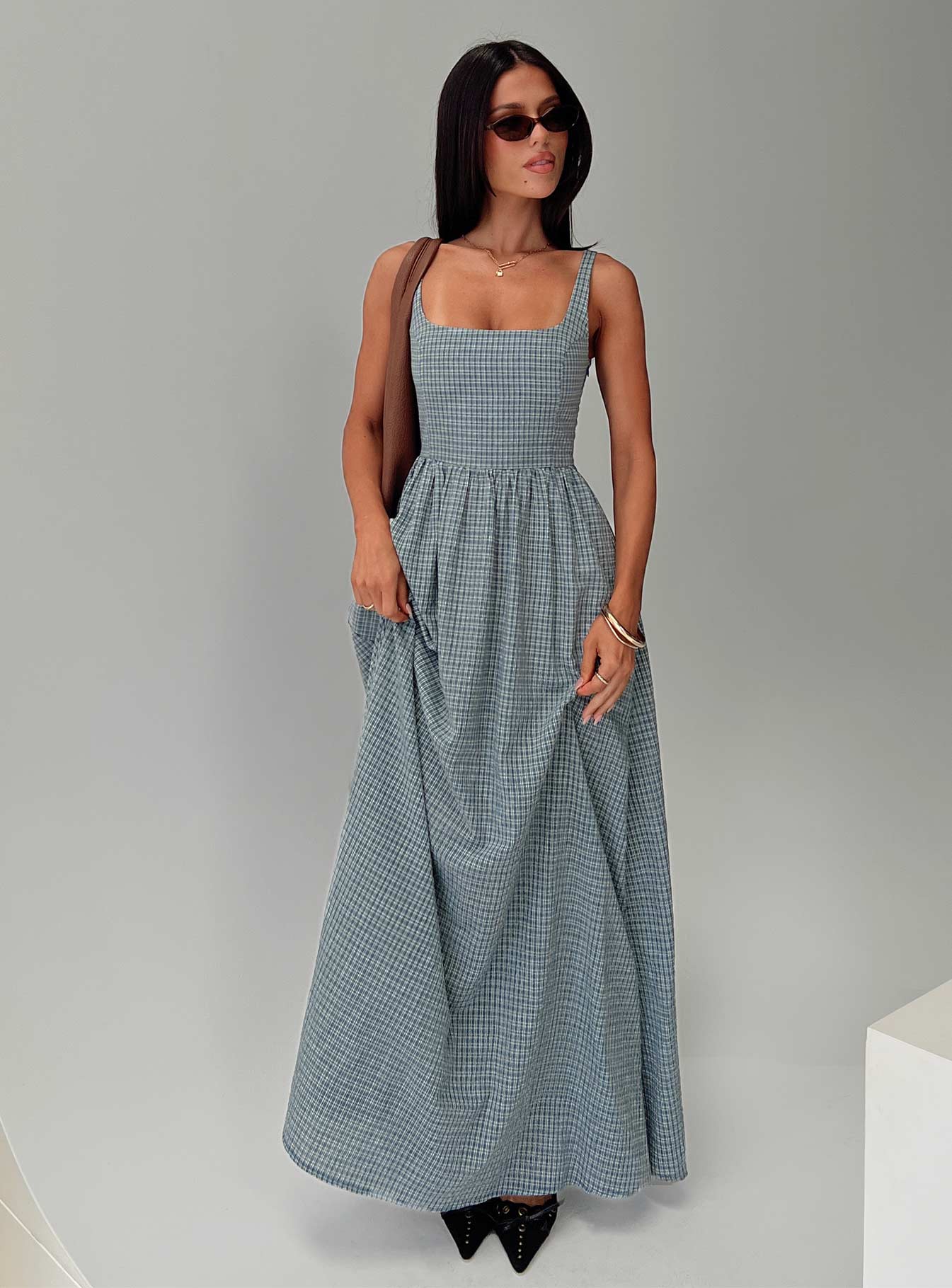 Cartmel Ekose Maxi Elbise