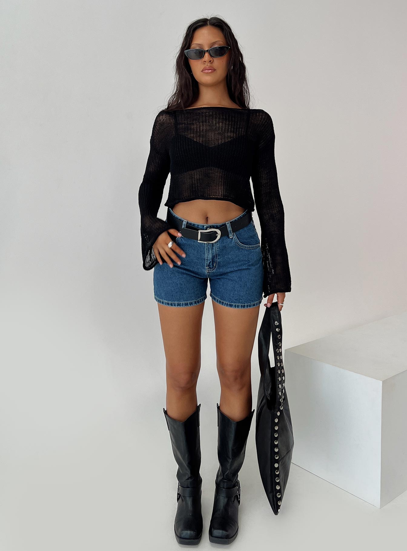 Orta Mavi Denim Saldana Şort