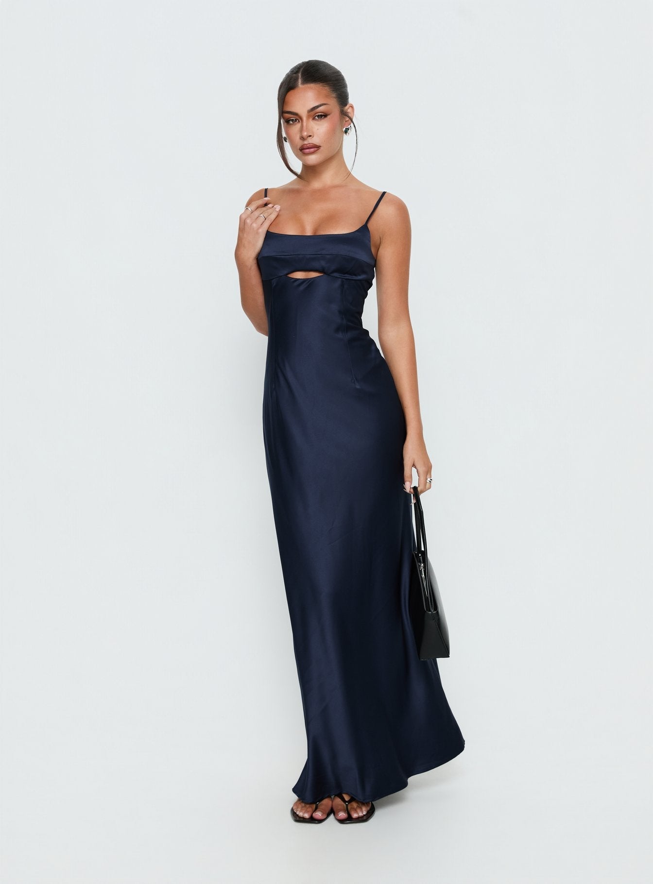 Powell Lacivert Maxi Elbise