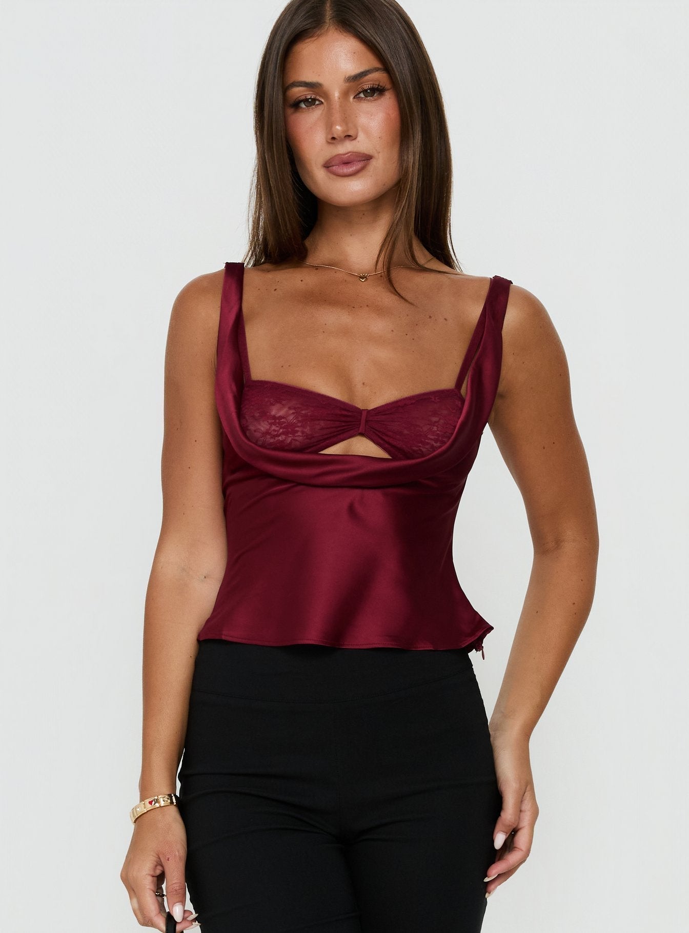 Delilah Bordo Bluz