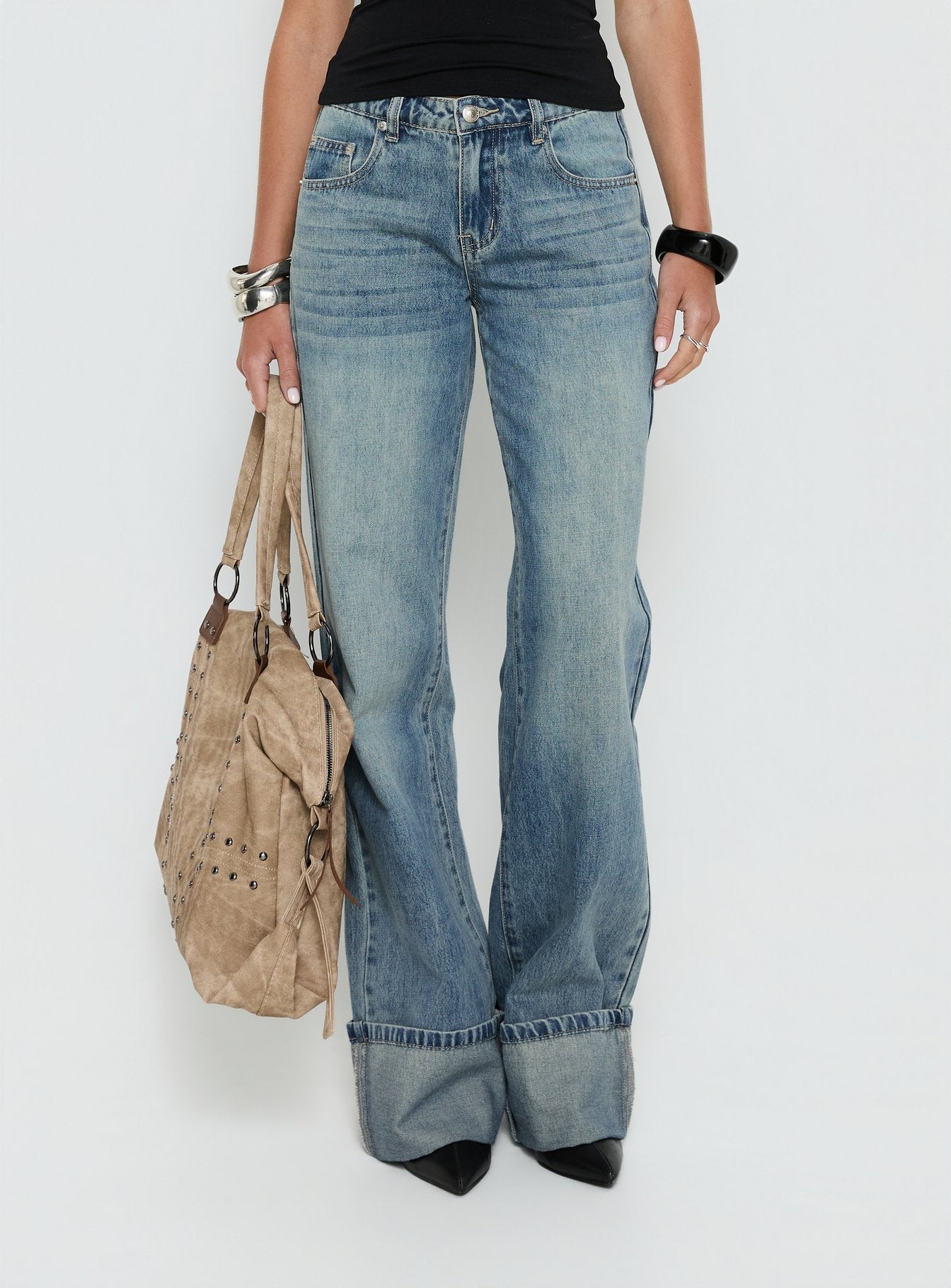 Ezia Geniş Paça Ham Denim Torba Jean