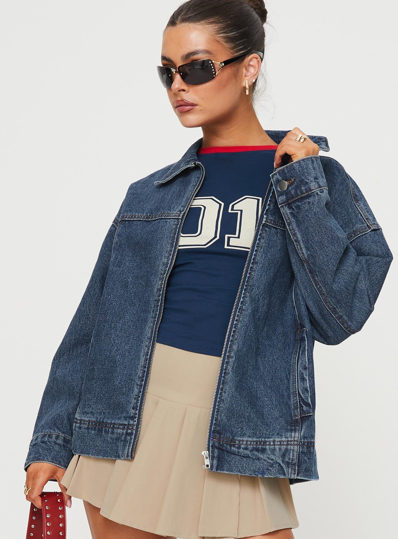 Altıncı Denim Bomber Ceket