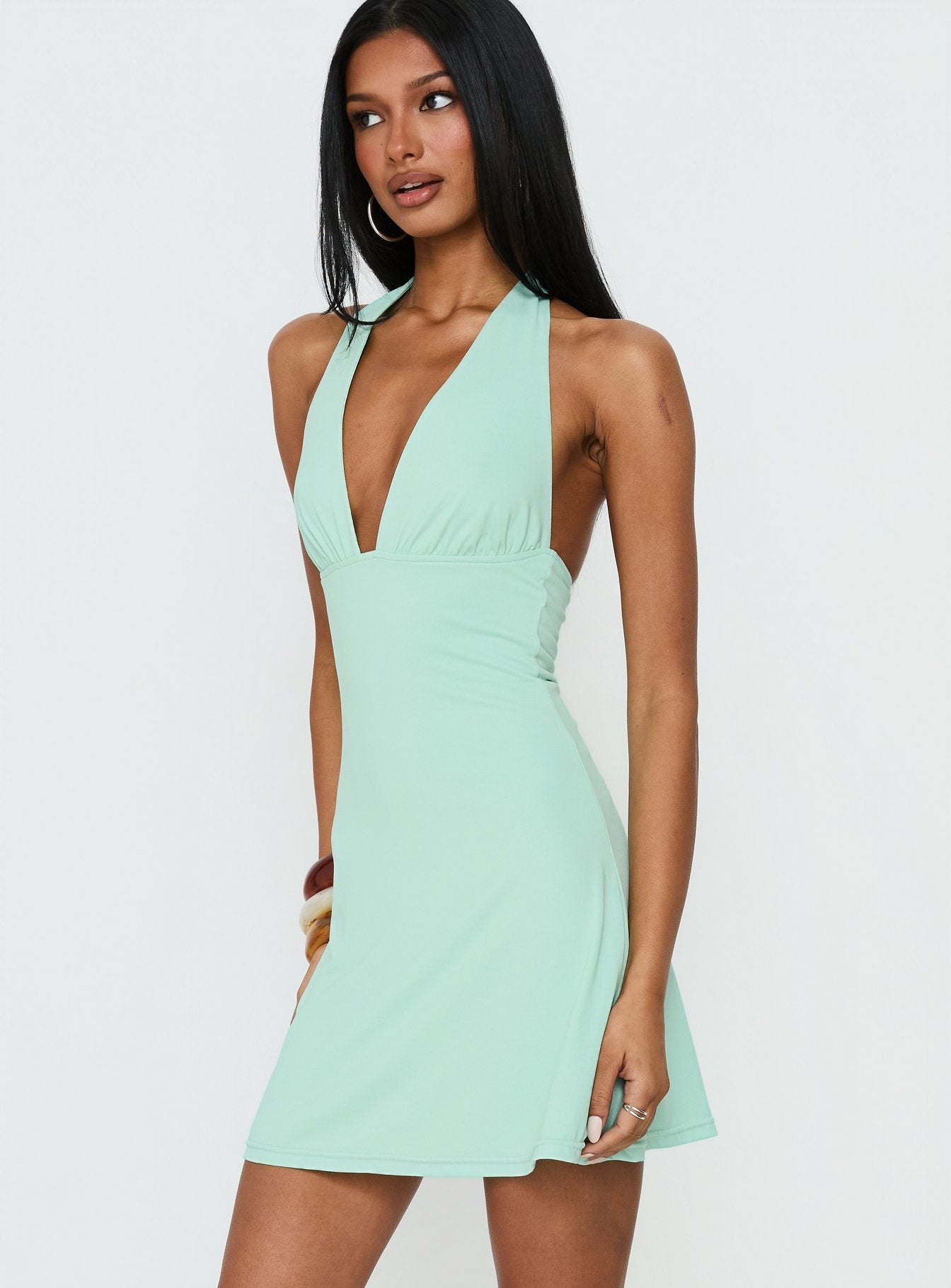 Aqua Tinisie Halter Mini Elbise