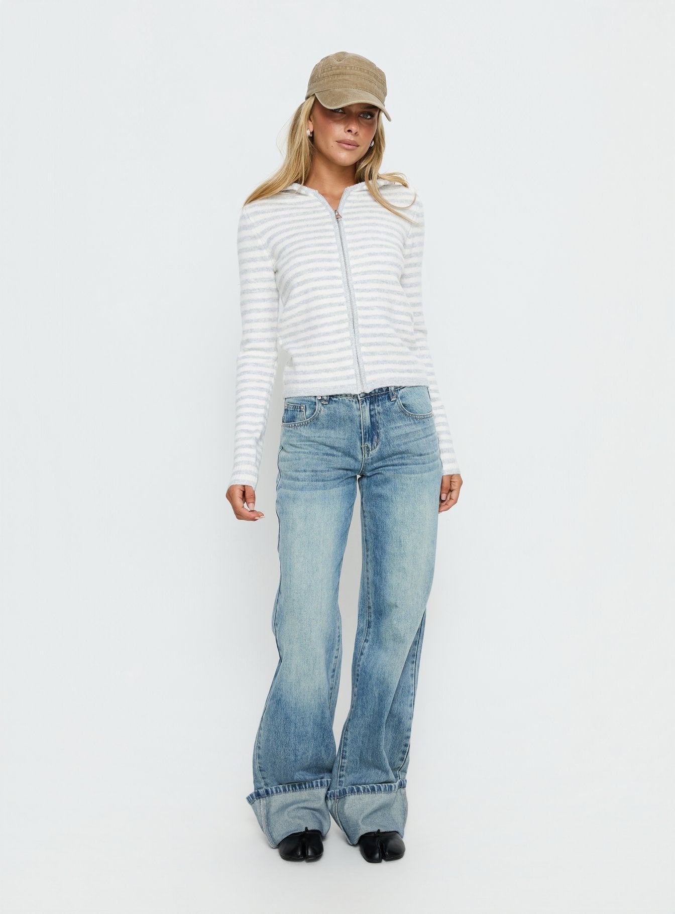 Kapüşonlu Krem Sweatshirt