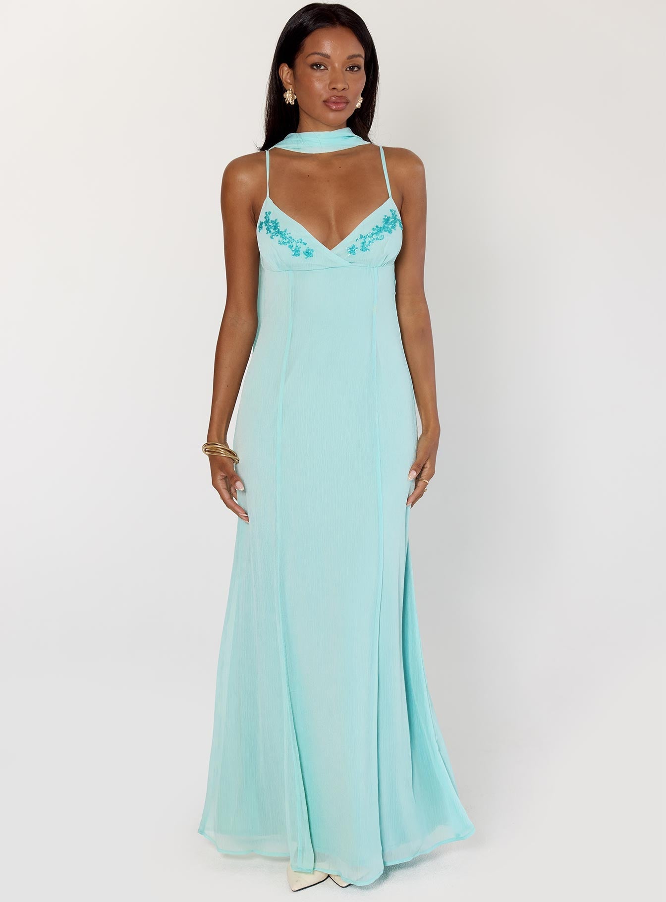 Jadira Aqua Maxi Elbise