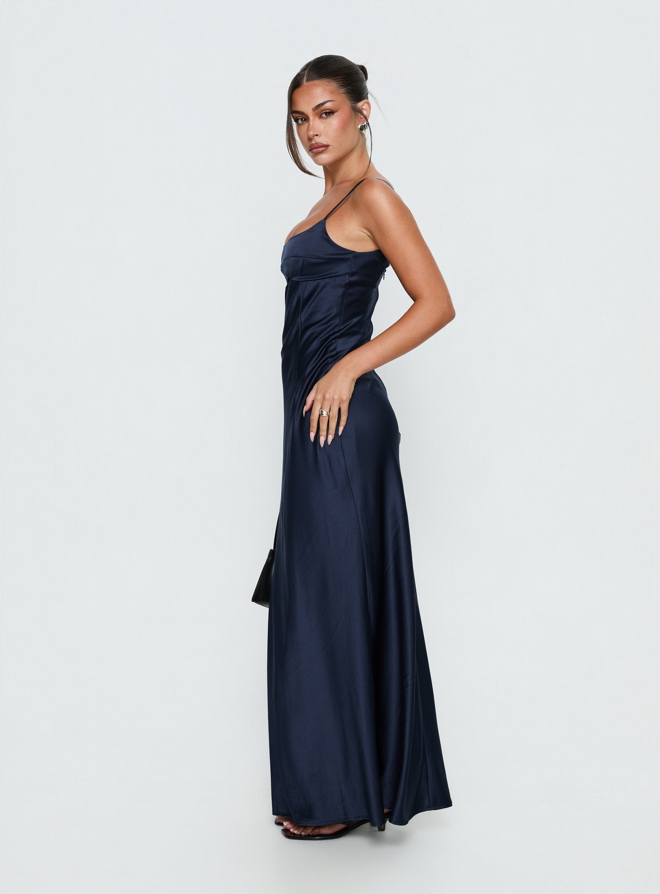 Powell Lacivert Maxi Elbise