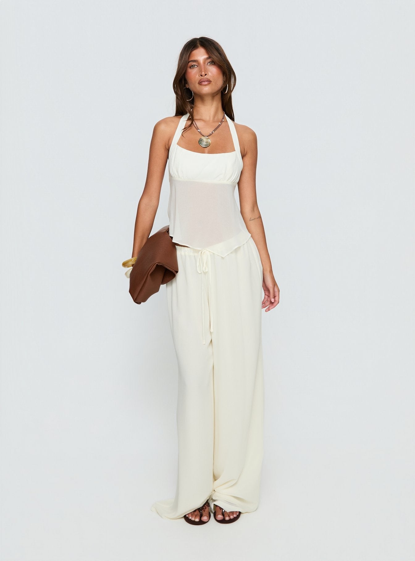 Şifon Halter Top