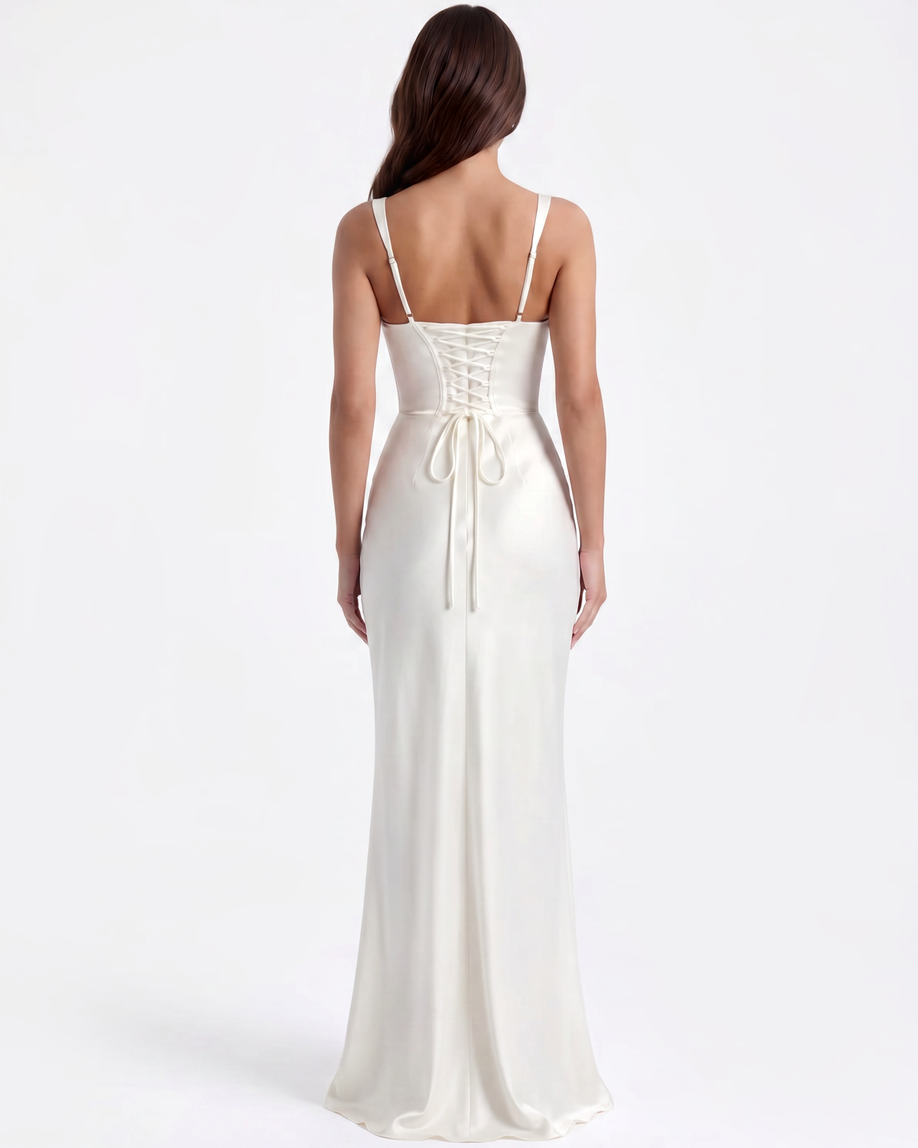 Adrienne Beyaz Maxi Elbise