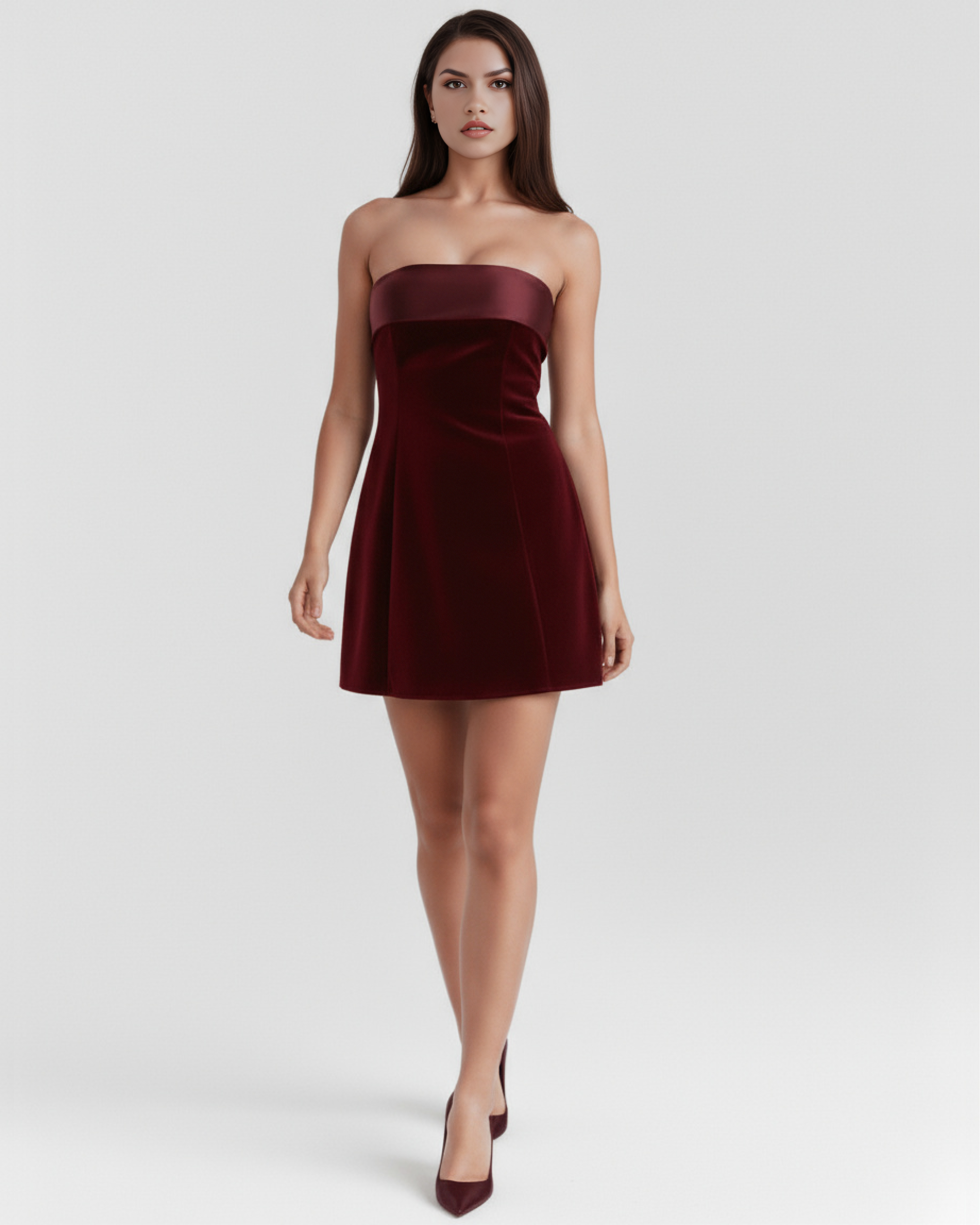 Valentina Kırmızı Mini Elbise