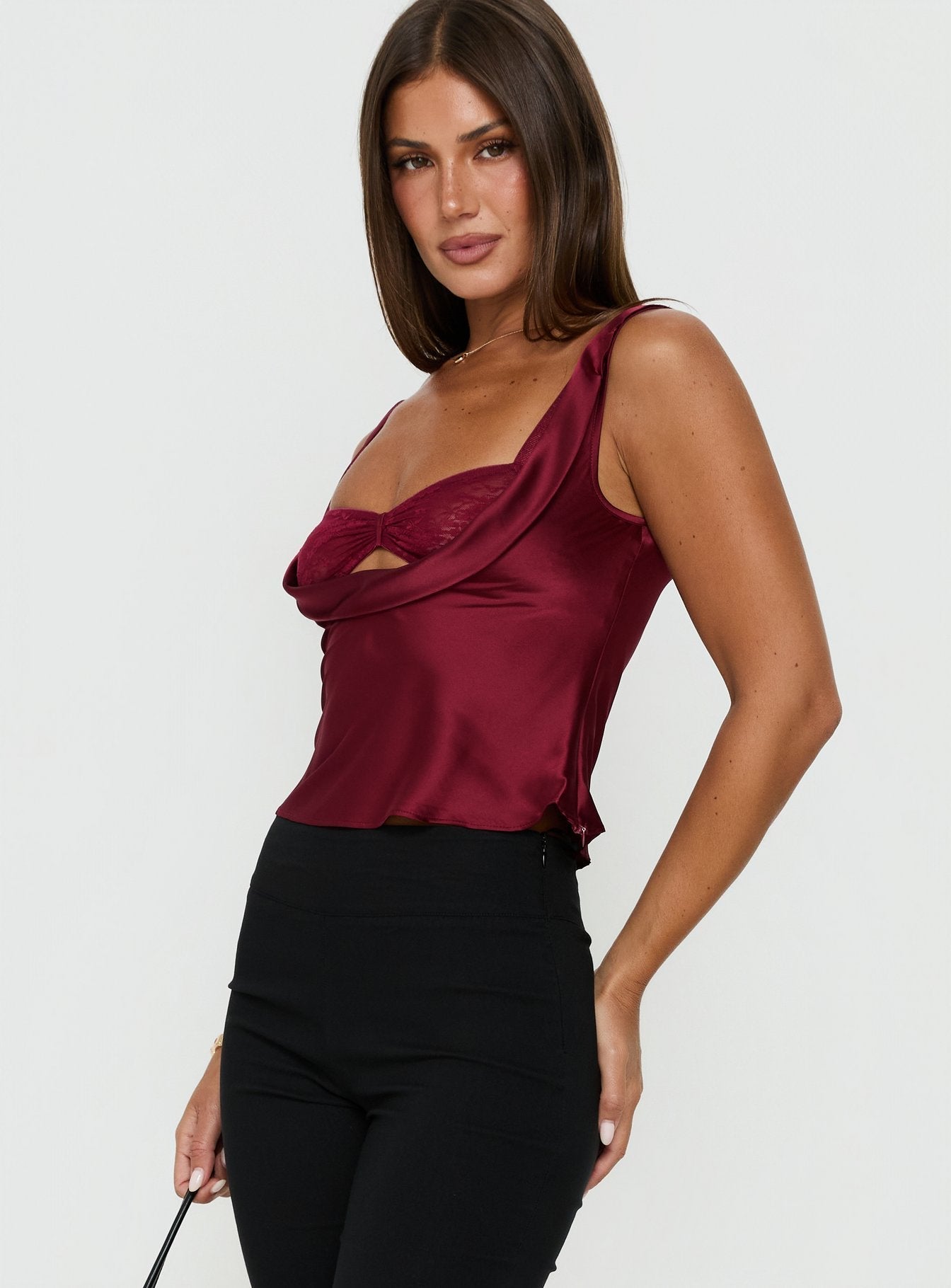 Delilah Bordo Bluz