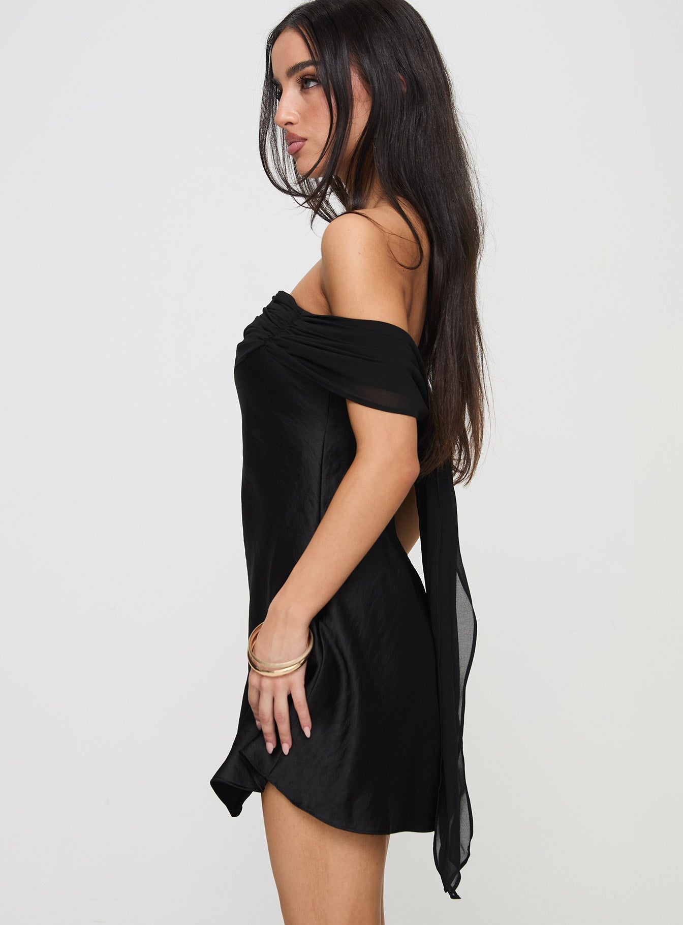 Siyah Adoration Mini Elbise