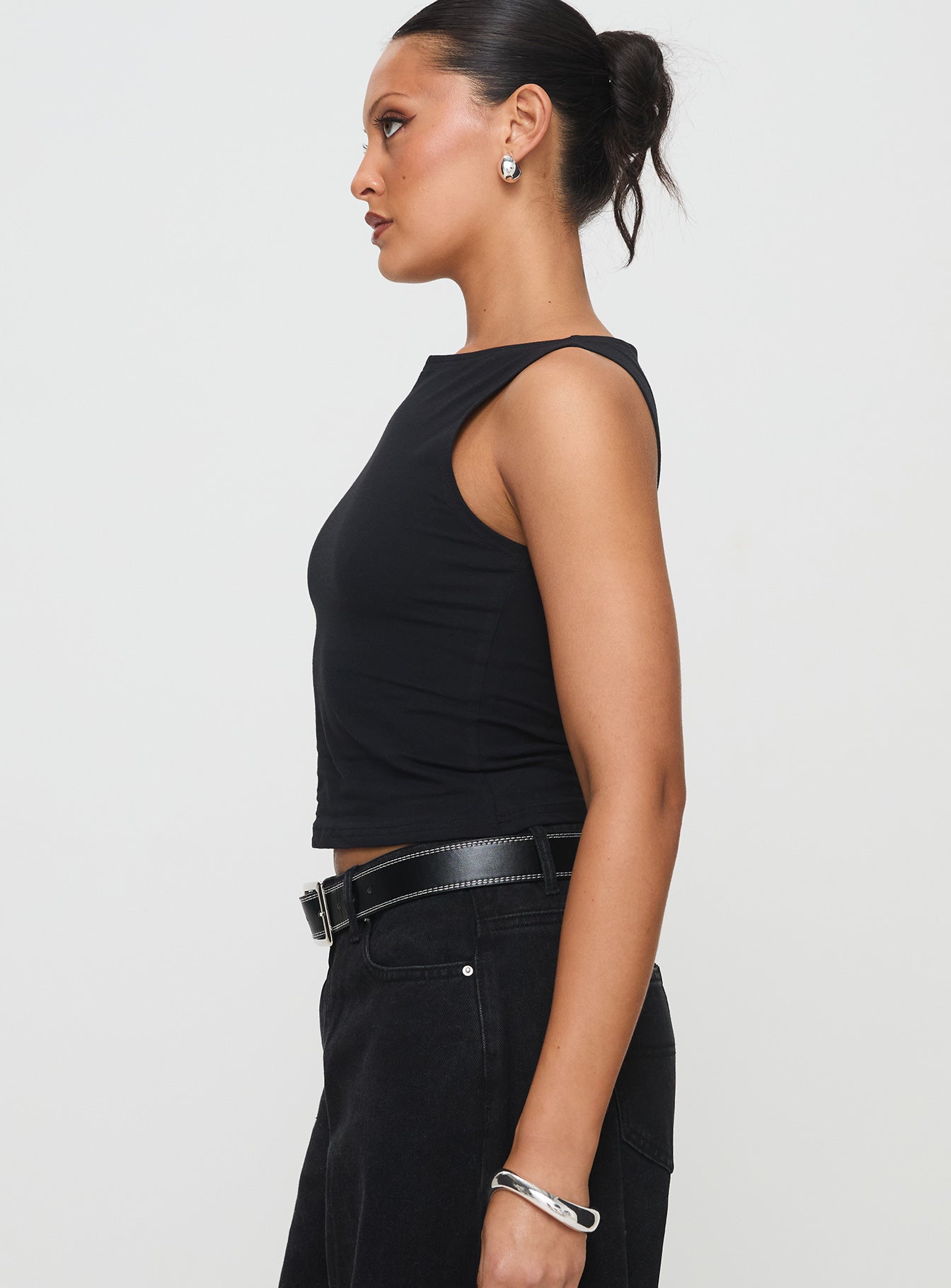 Bleeker Siyah Yüksek Yaka Bluz
