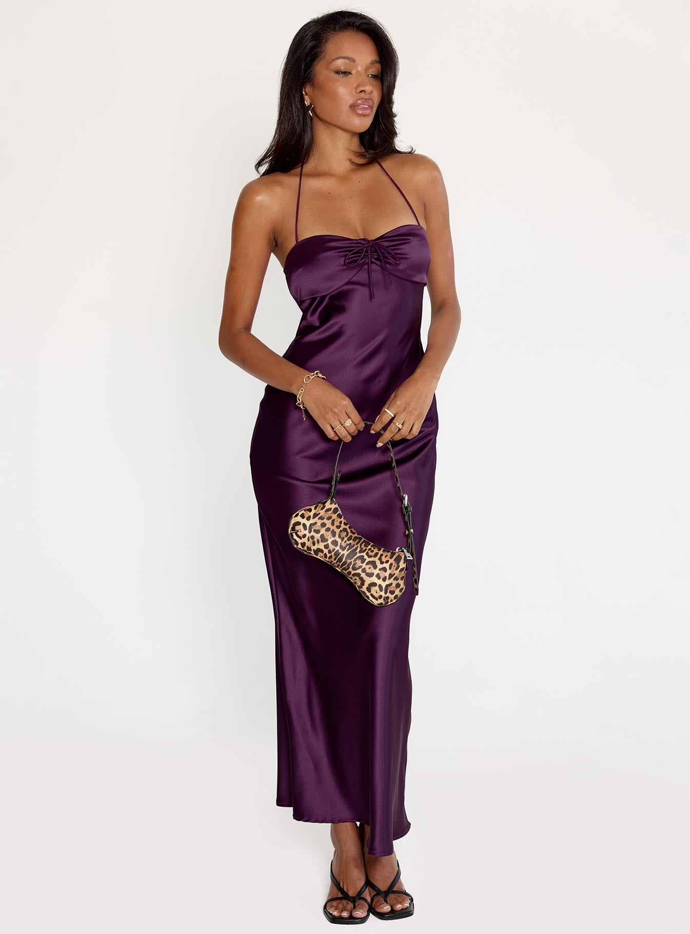 Erik Ateşe Dayanıklı Maxi Halter Elbise