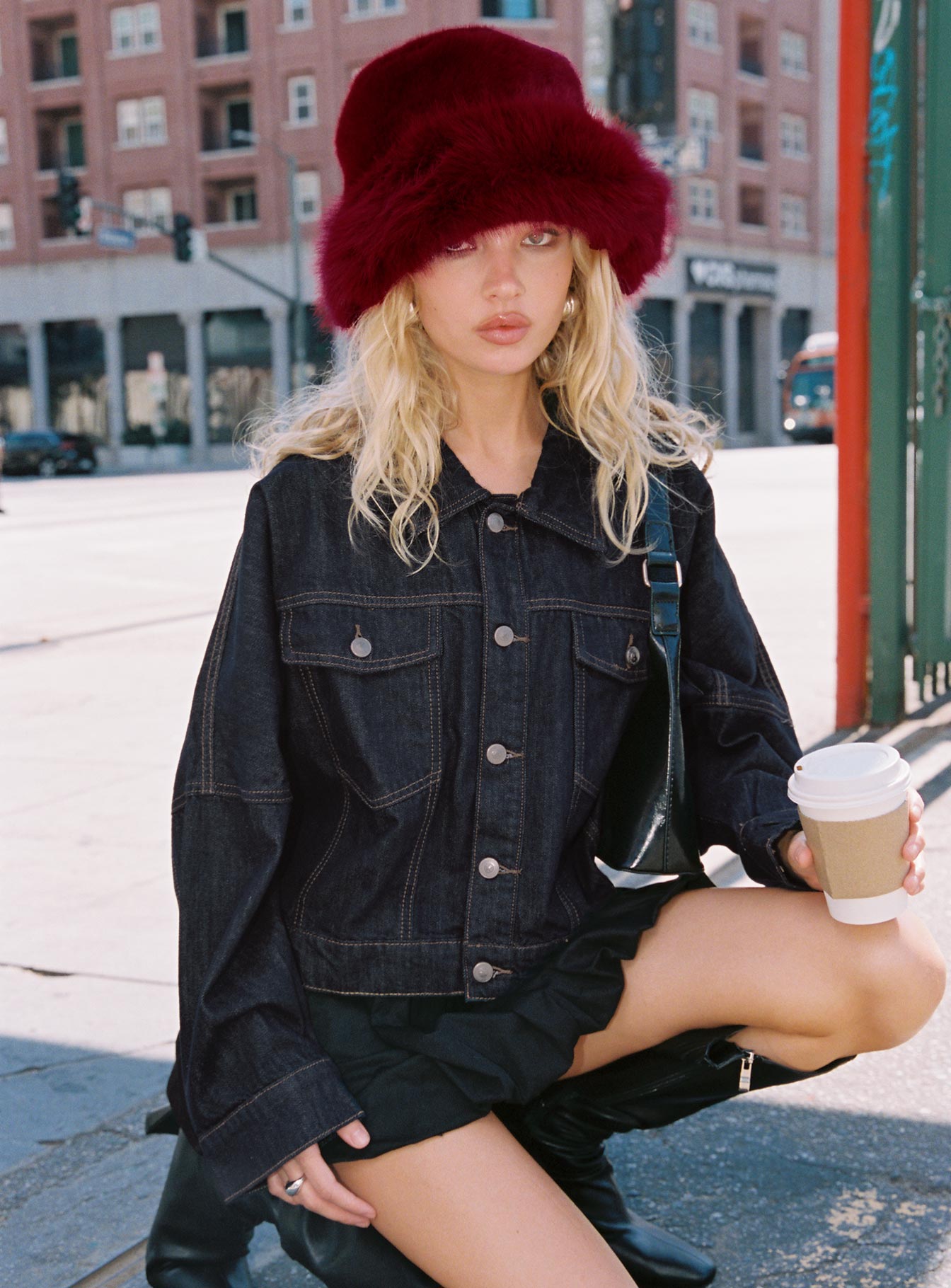 Koyu Yıkama Denim Hughes Ceket