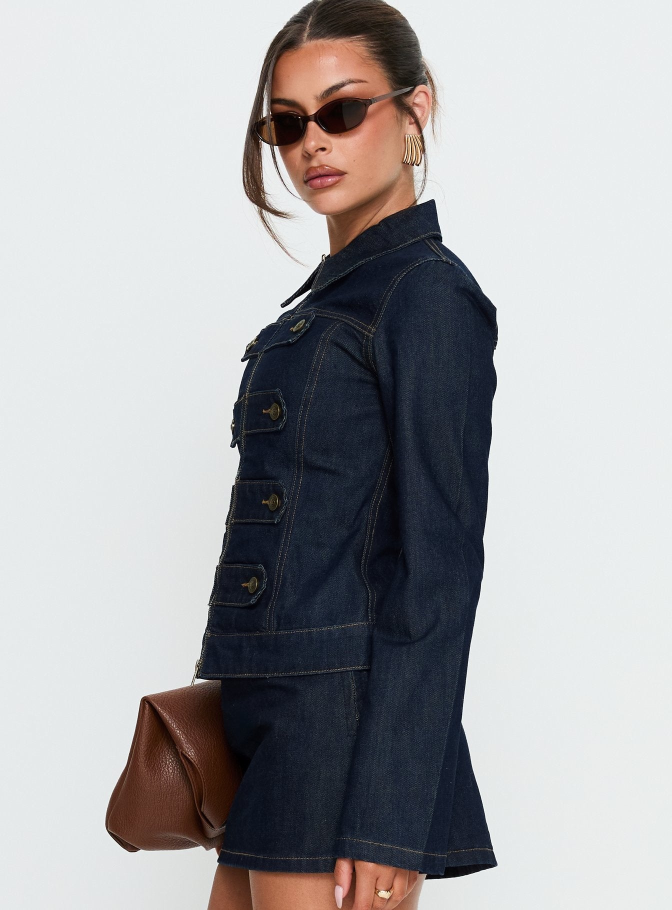 Cristen Cadet İndigo Tokalı Denim Ceket