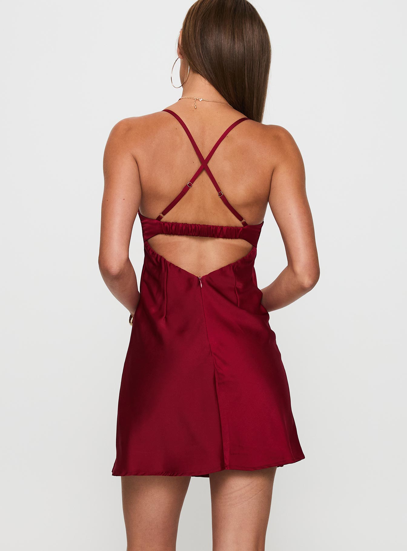 Glendon Bordo Mini Elbise