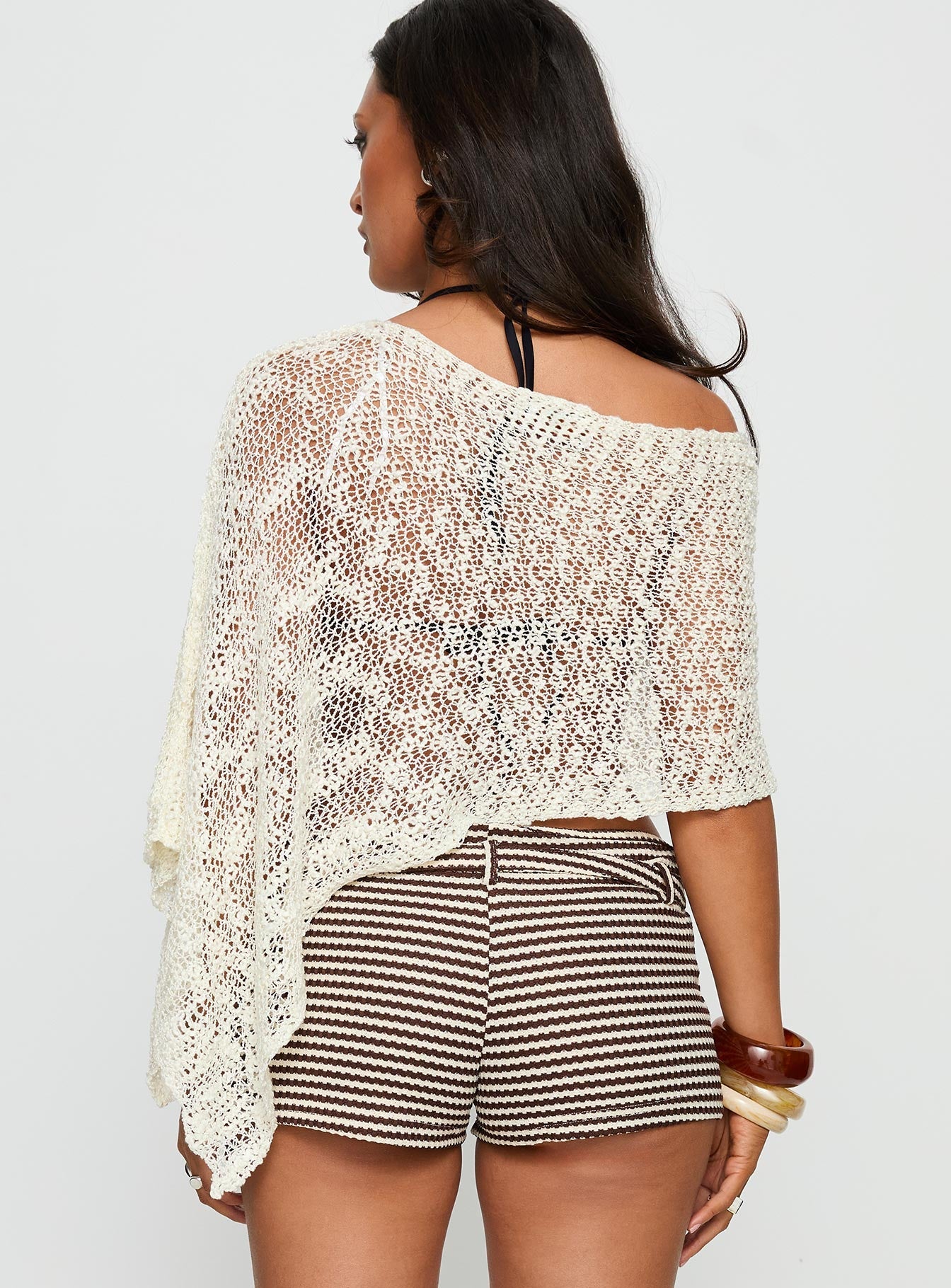Boni Krem Triko Poncho