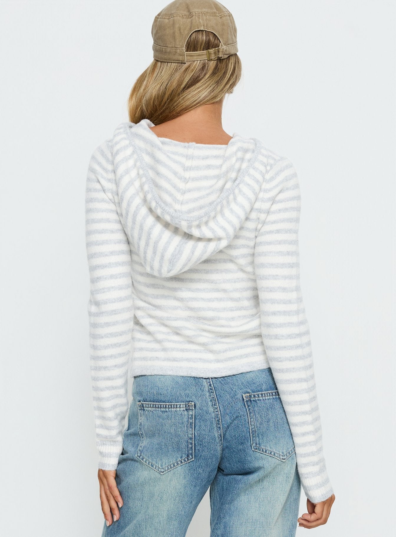 Kapüşonlu Krem Sweatshirt