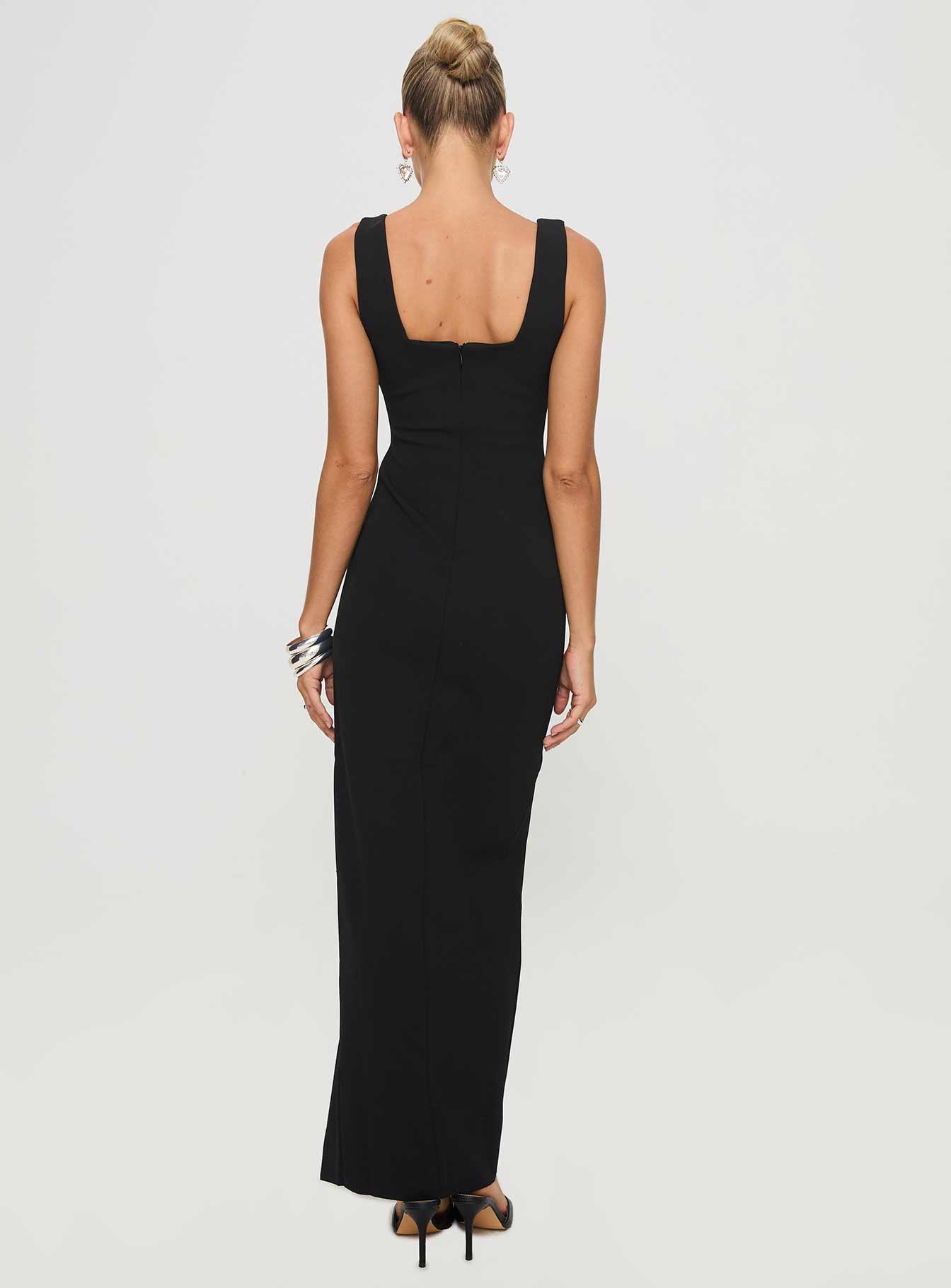 Siyah Bombshell Maxi Elbise