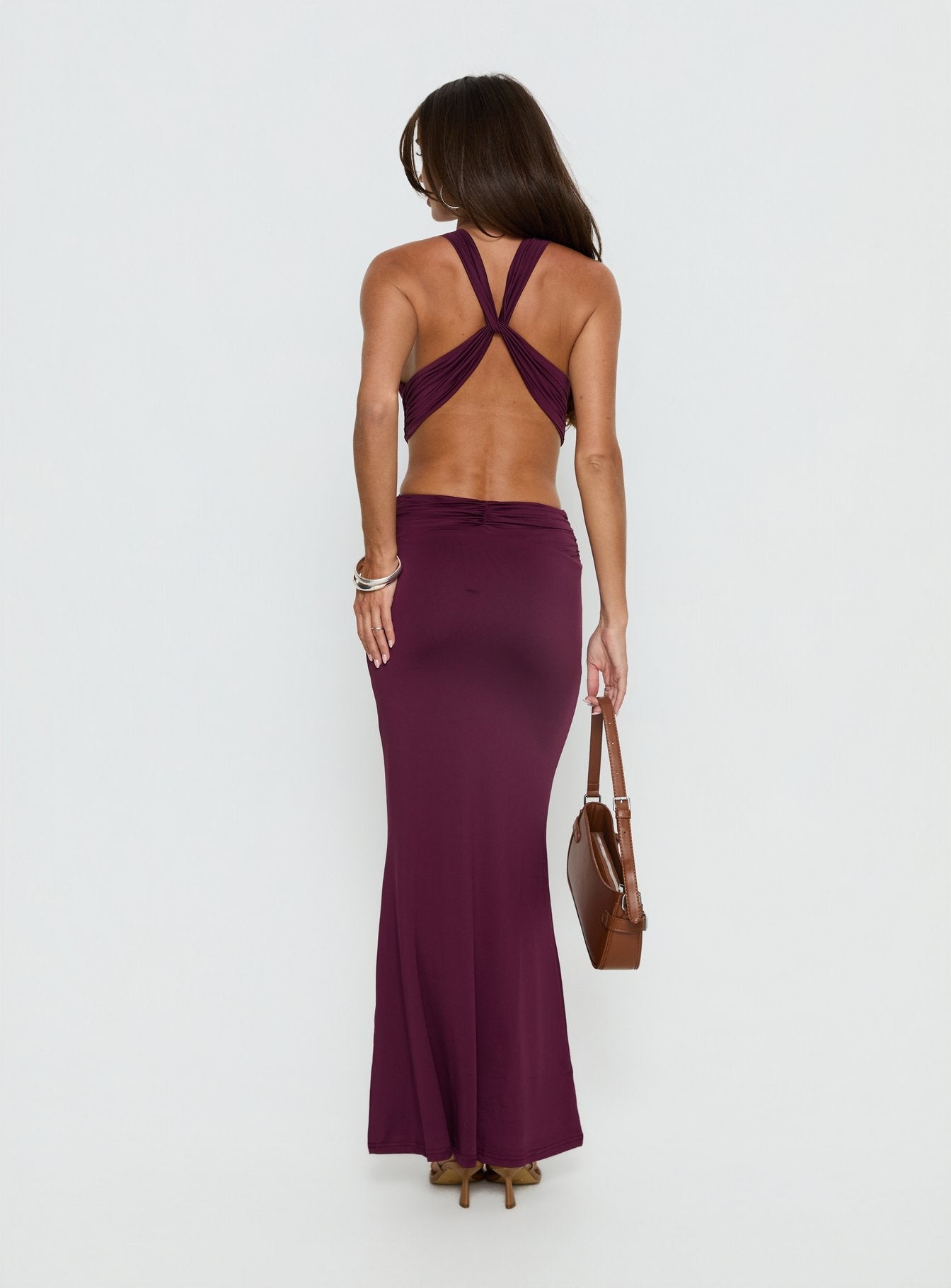 Bambia Mor Maxi Elbise