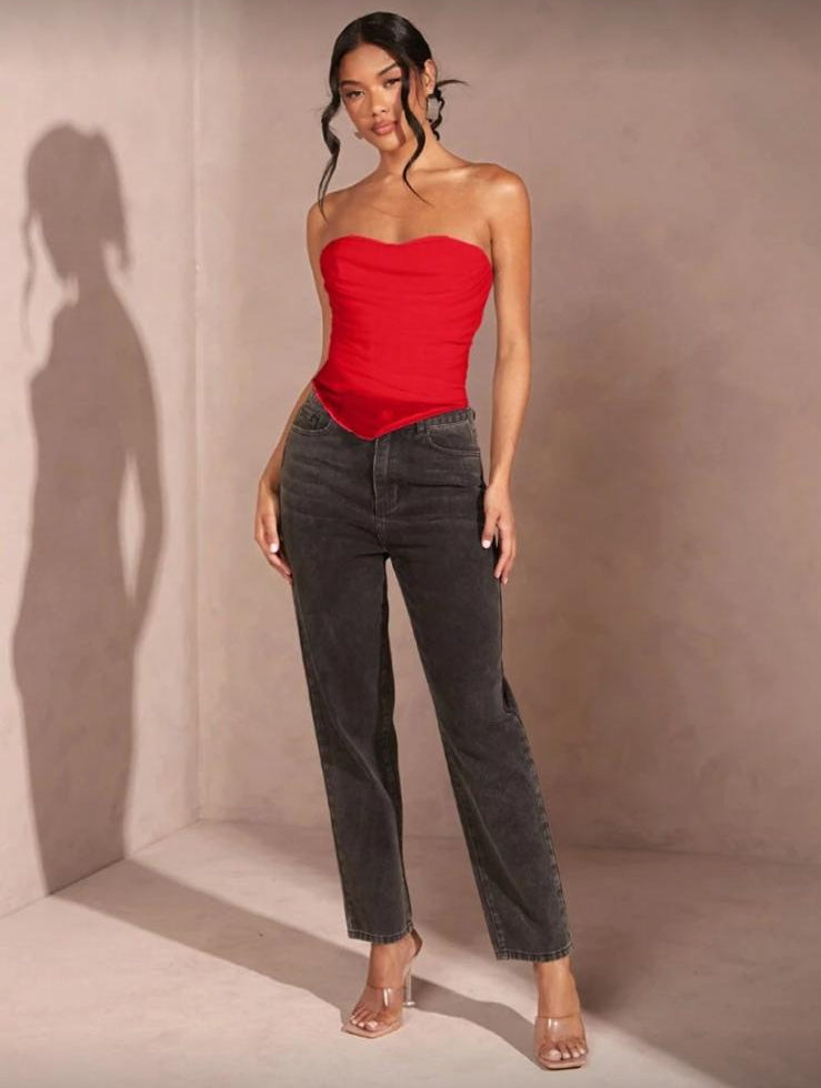 Drapiertes Corsagen Top