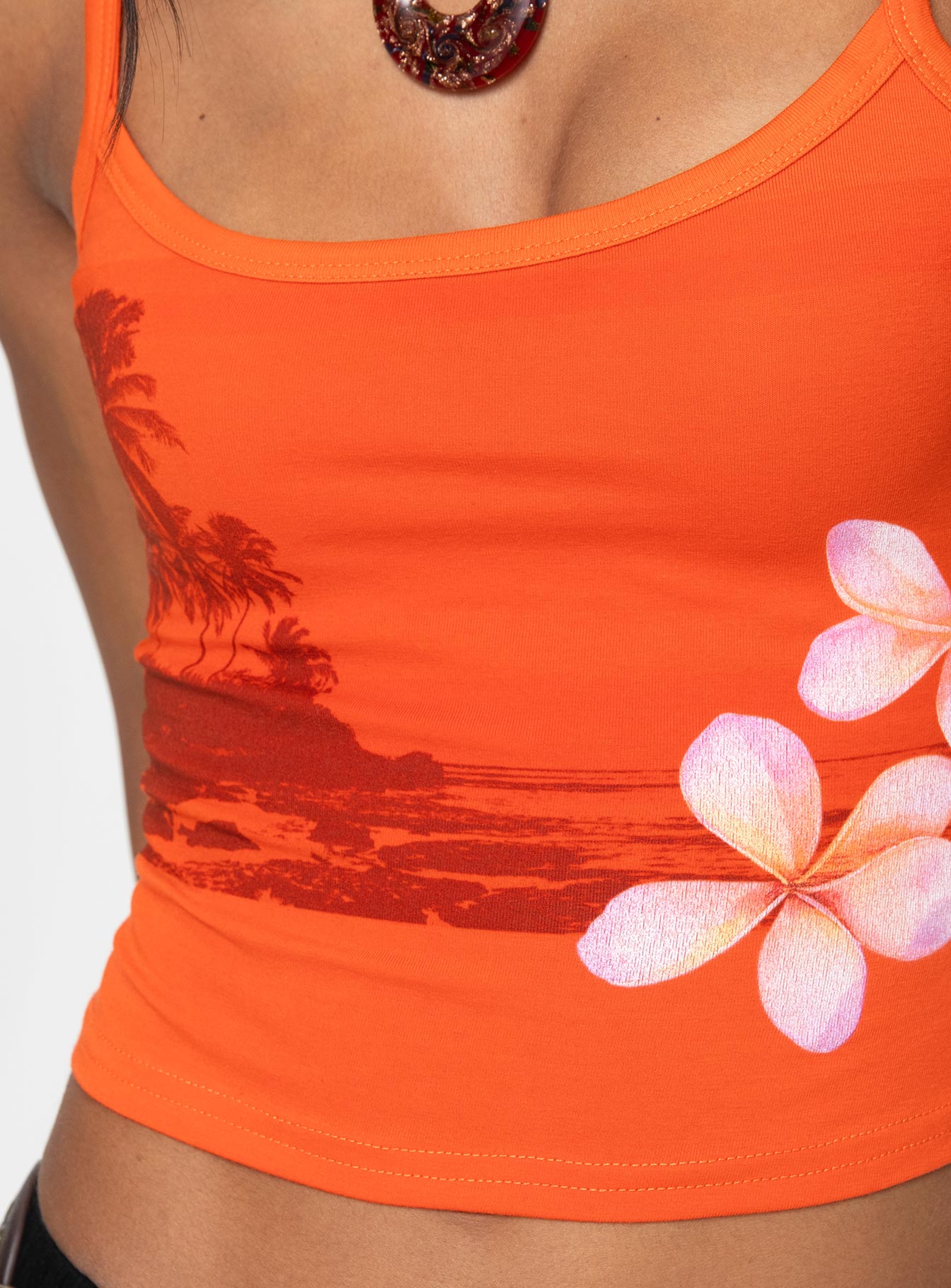 Turuncu Günbatımı Tank Top