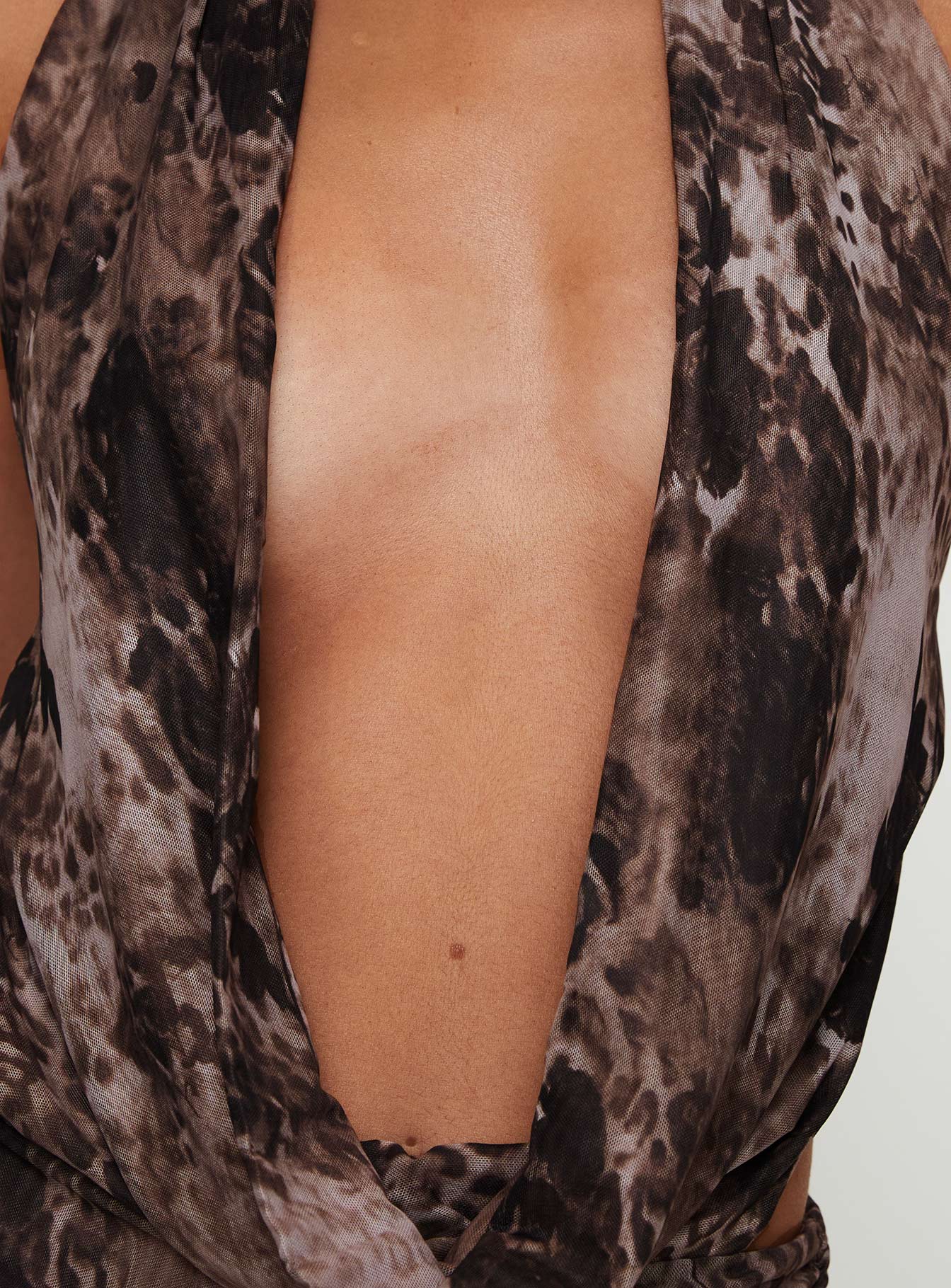 Tigress Halter Mini Elbise - Hayvan Deseni