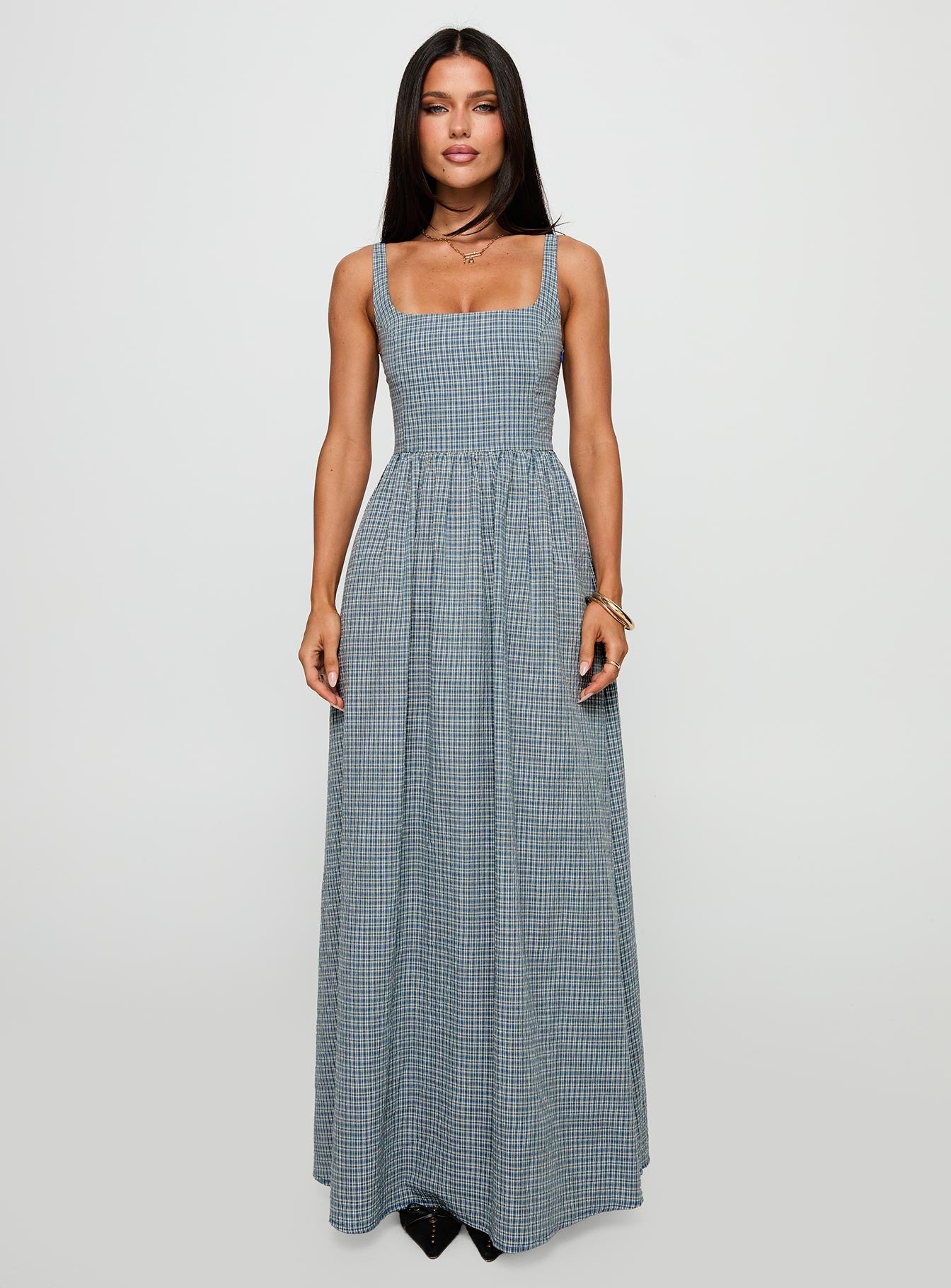 Cartmel Ekose Maxi Elbise