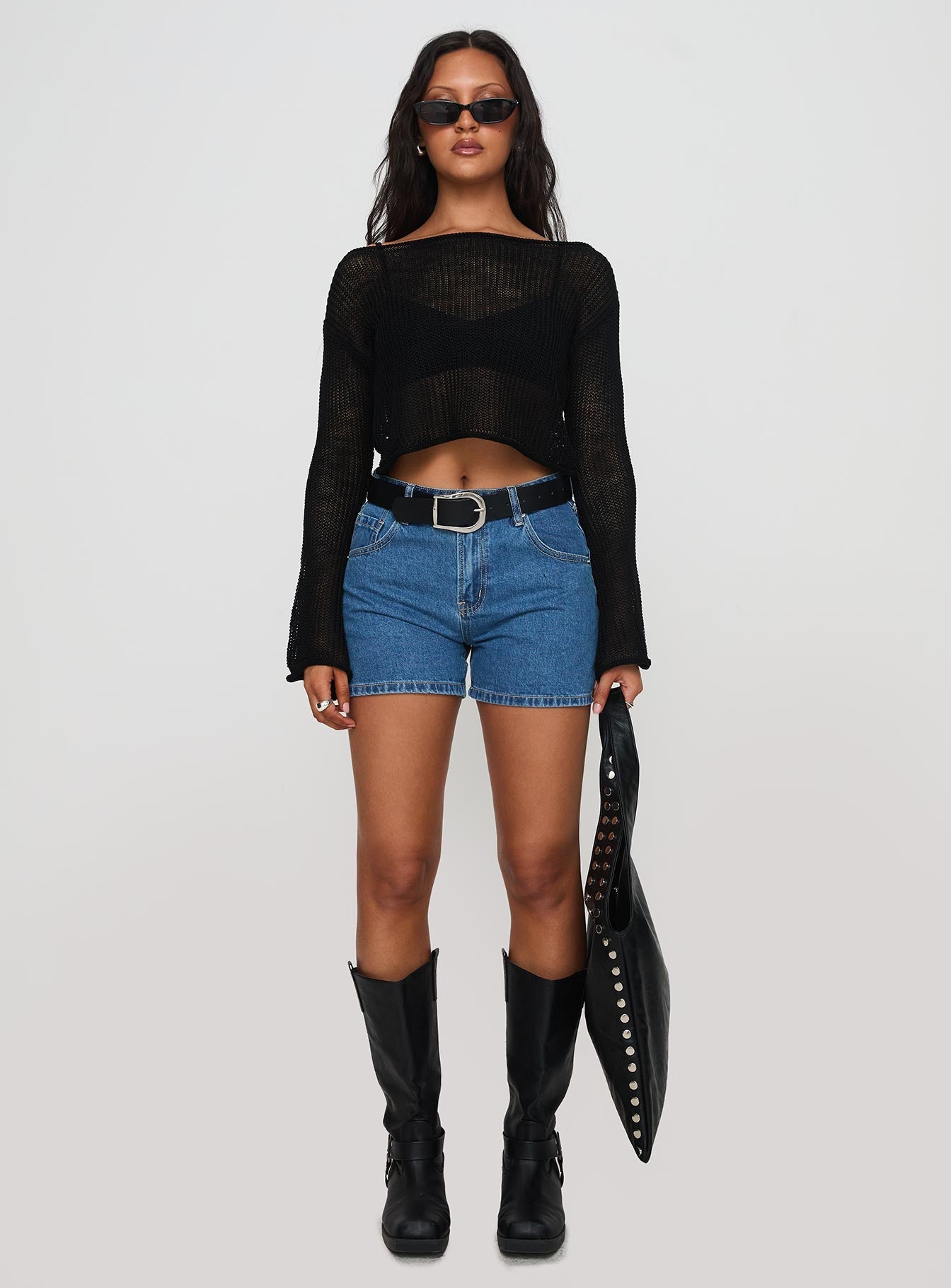 Orta Mavi Denim Saldana Şort