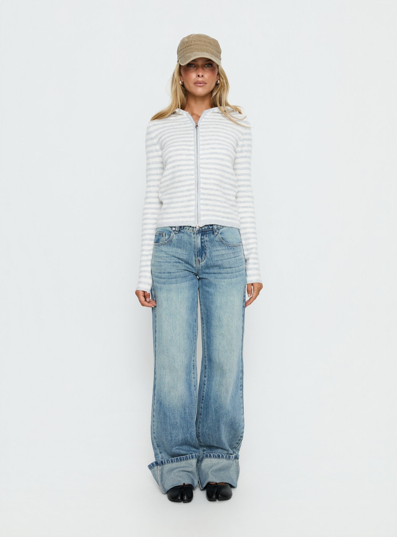 Kapüşonlu Krem Sweatshirt