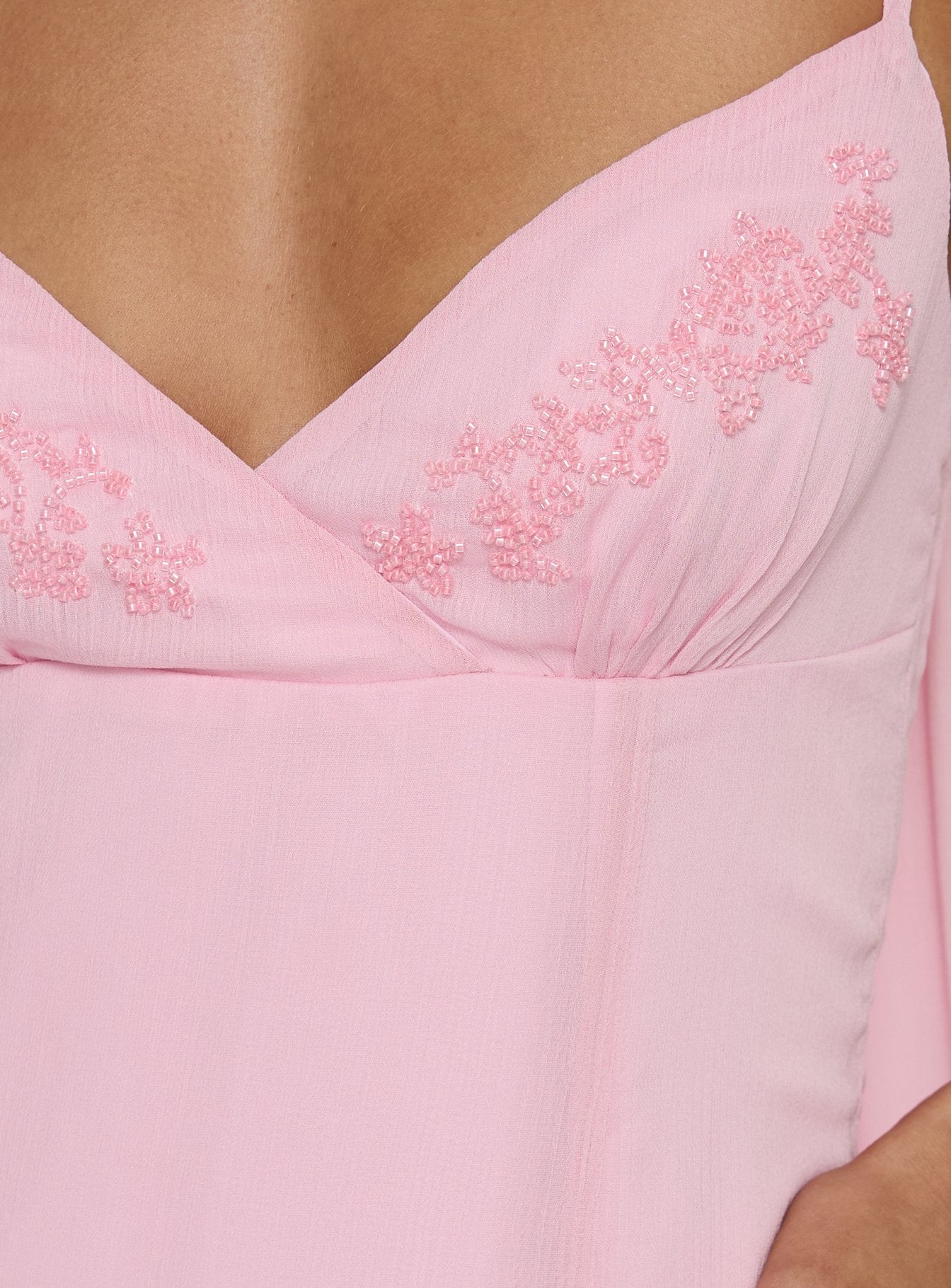 Jadira Açık Pembe Maxi Elbise