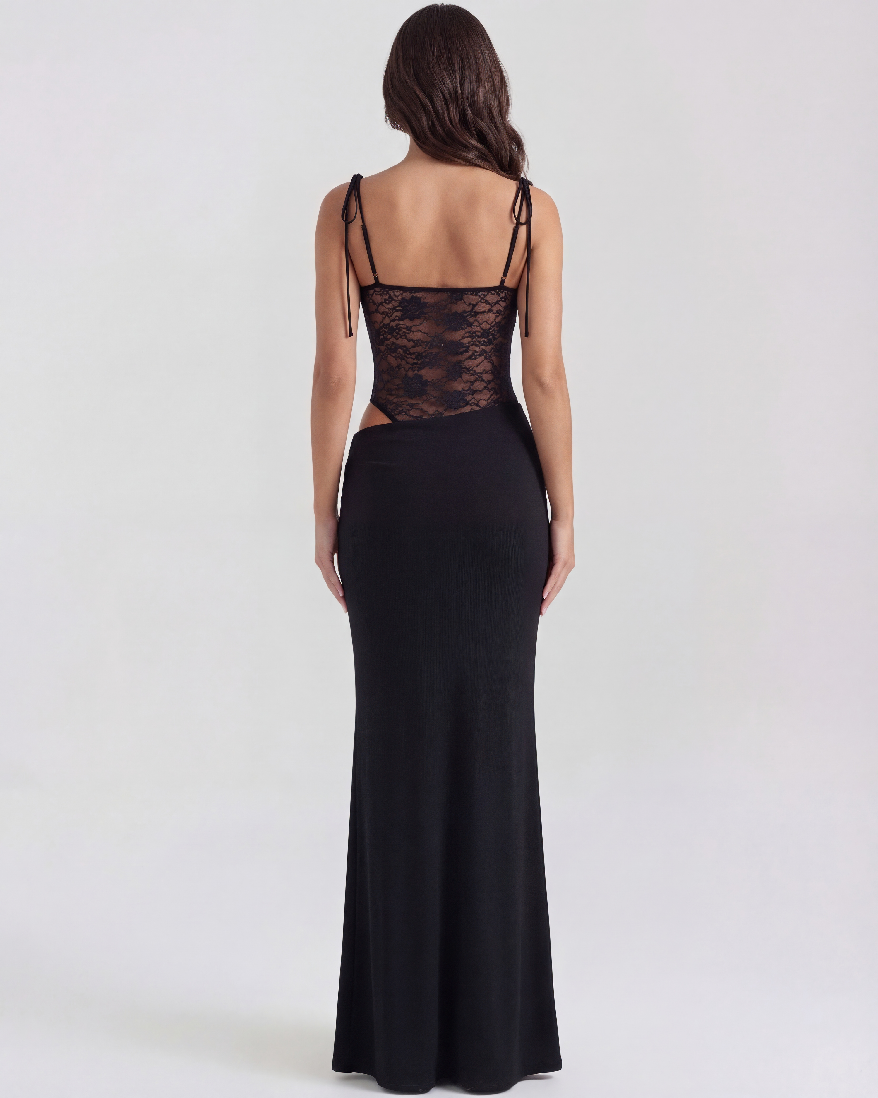 Valeria Siyah Maxi Elbise