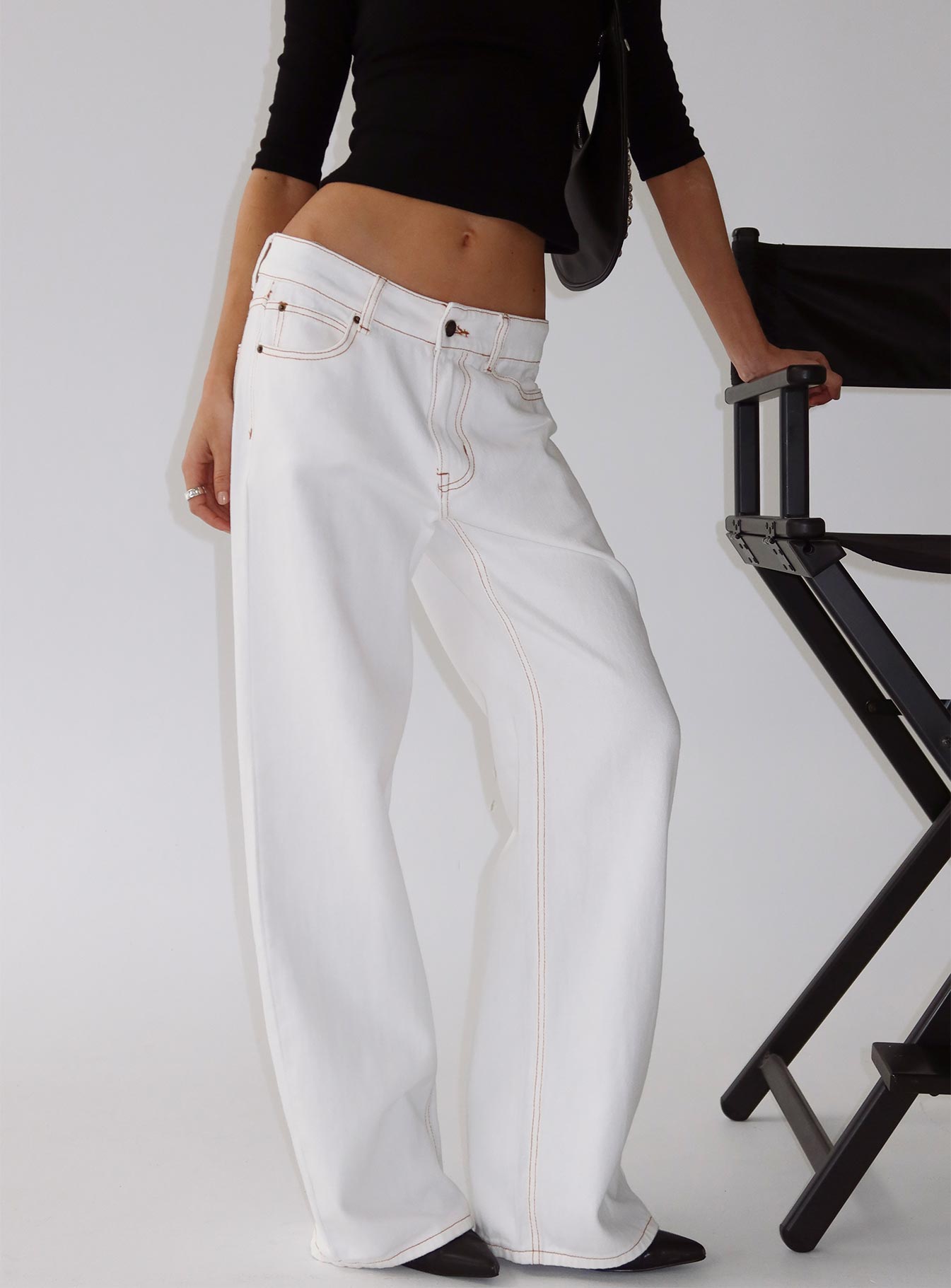 Düşük Bel Düz Paça Jean Pantolon