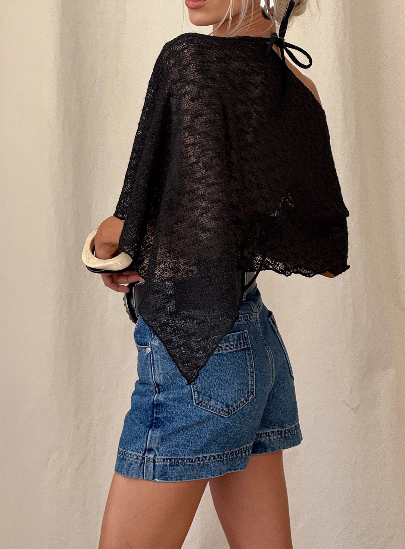 Gazelle Orta Yıkama Denim Şort Etek