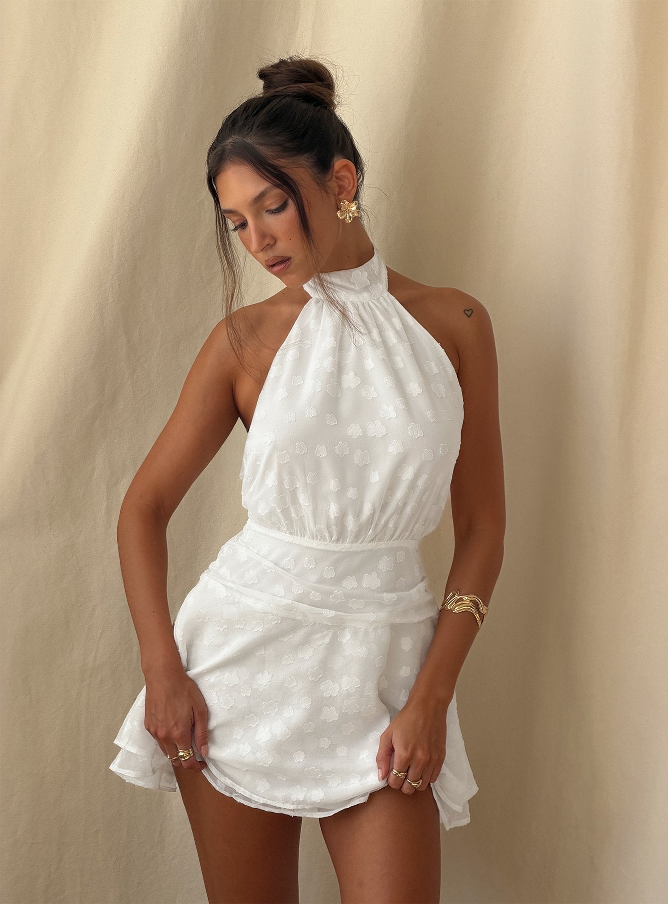 Şanslılar Mini Halter Elbise
