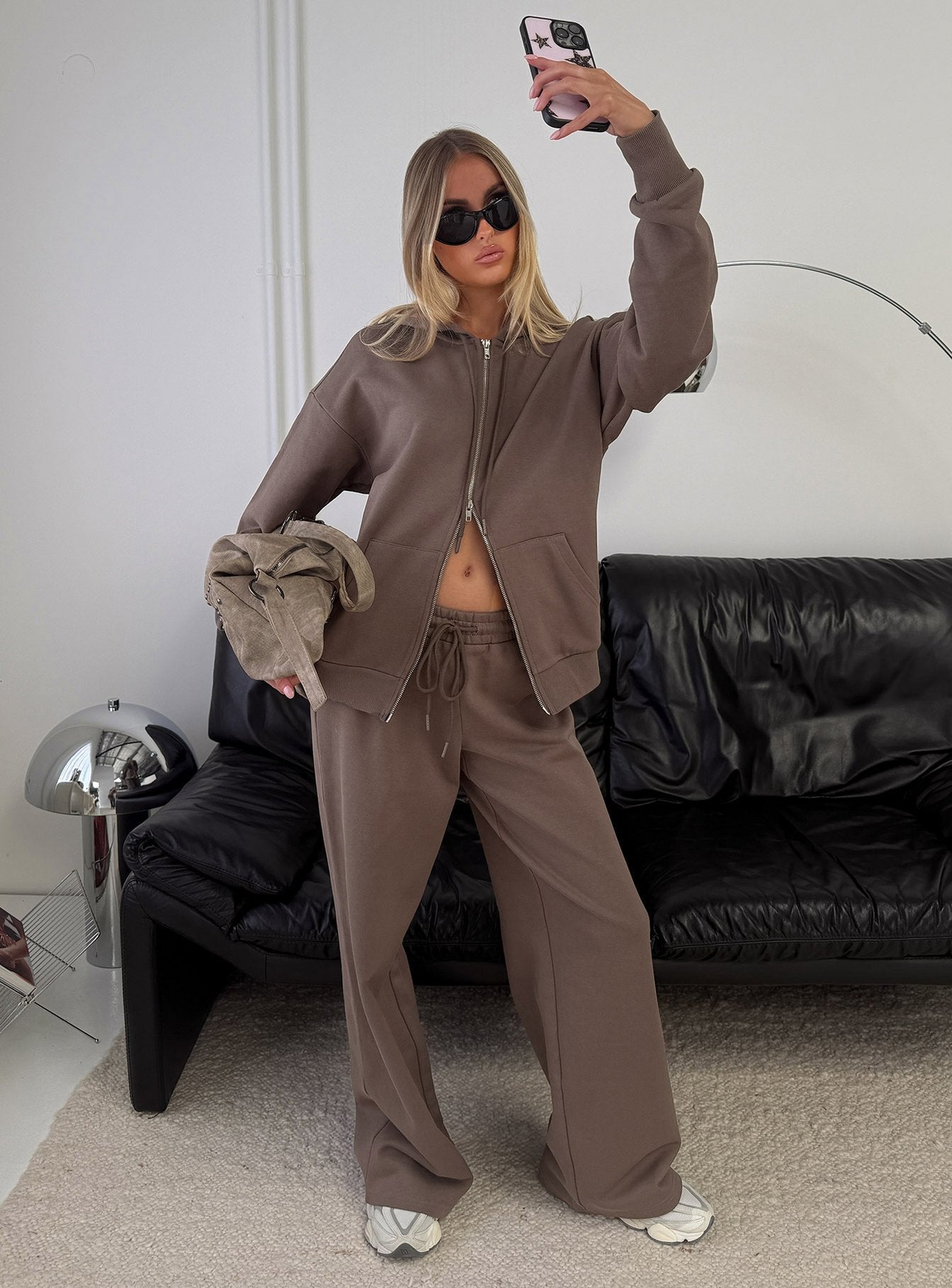 Mocha Oversize Kapüşonlu Sweatshirt