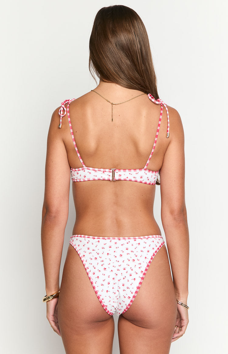 Bianca Kırmızı Çiçekli 9.0 Yüzme Bikini Üstü