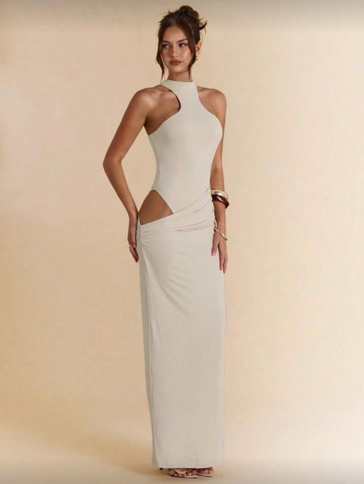 Luna Asymmetric Cutout Maxi Dress