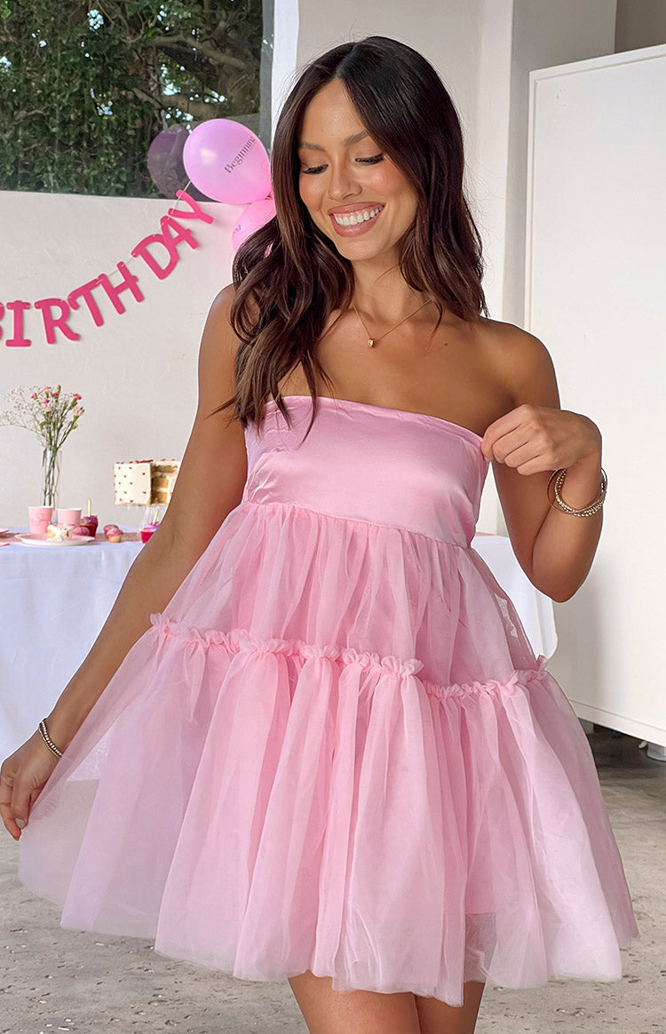 Abigail Pembe Askısız Mini Elbise - Şık ve Rahat Yaz Modası