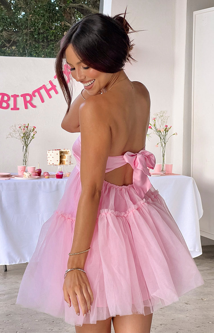 Abigail Pembe Askısız Mini Elbise - Şık ve Rahat Yaz Modası