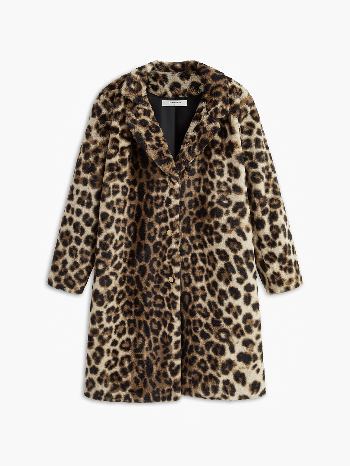 Leopar Desenli Maxi Boy Kürk