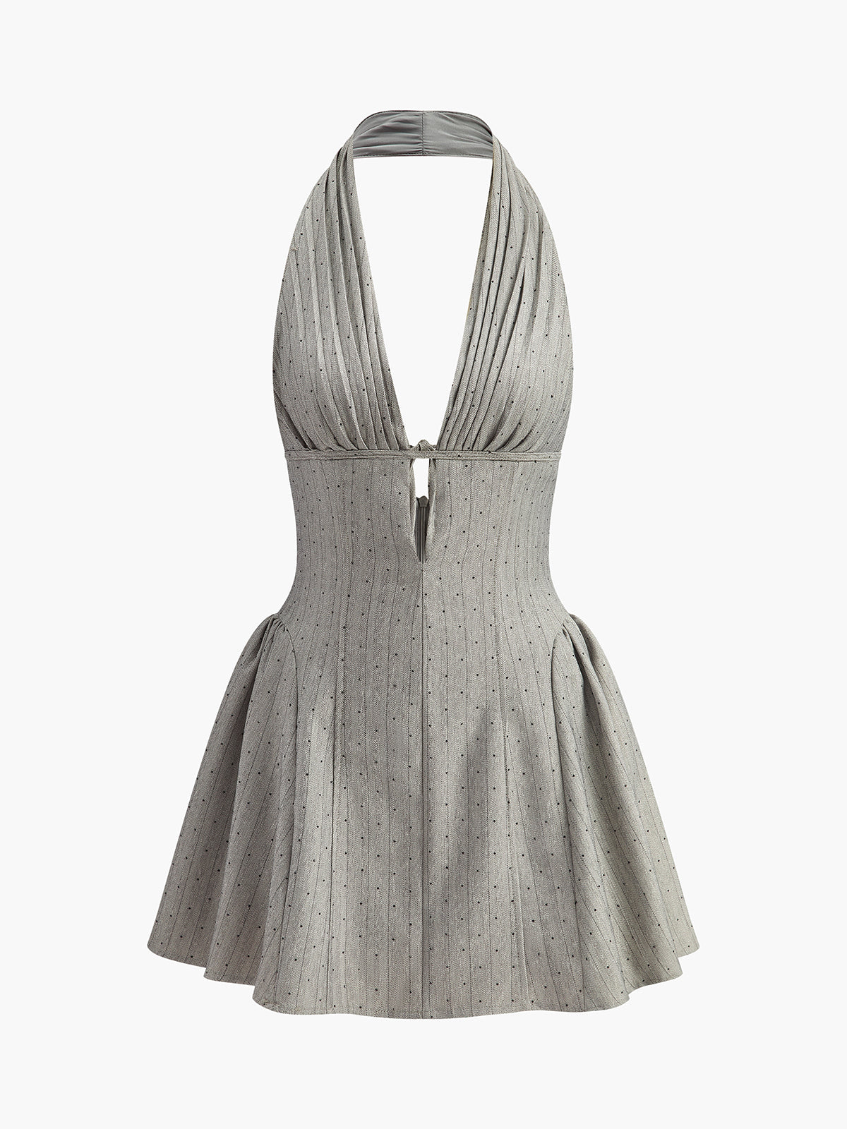 Back Tie Halter Elbise