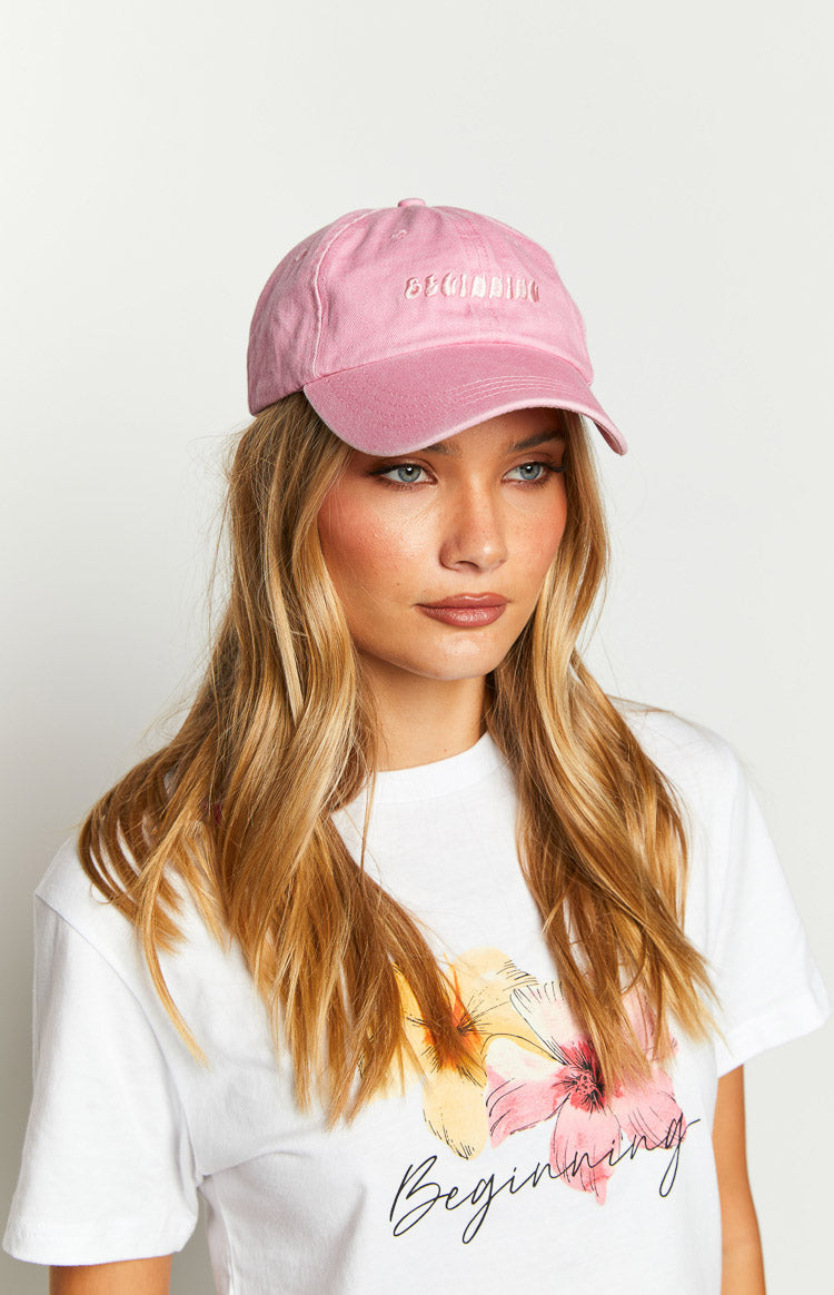 Beginning Boutique Pembe Yıkanmış Şapka