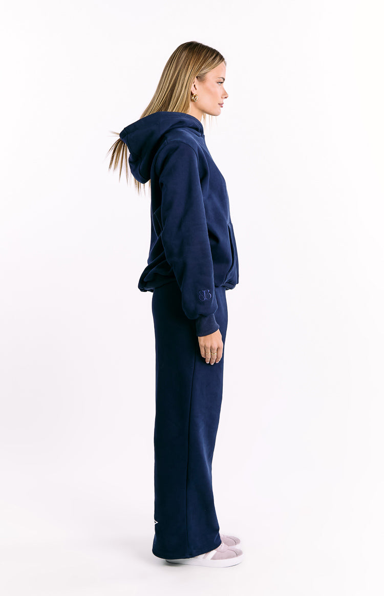 Başlangıç Navy Leopar Yıldız Kapüşonlu Sweatshirt