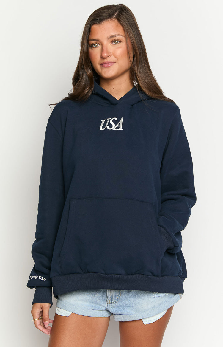Başlangıç Navy USA Kapüşonlu Sweatshirt
