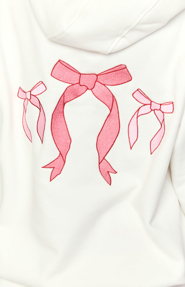 Beyaz Tatlıcı Kapüşonlu Sweatshirt