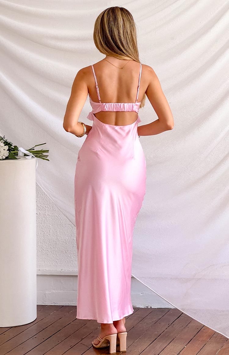 Şık Bella Pembe Maxi Elbise - Yaz Modası