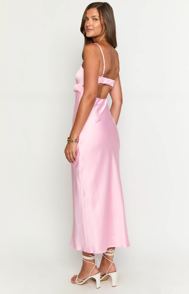 Şık Bella Pembe Maxi Elbise - Yaz Modası