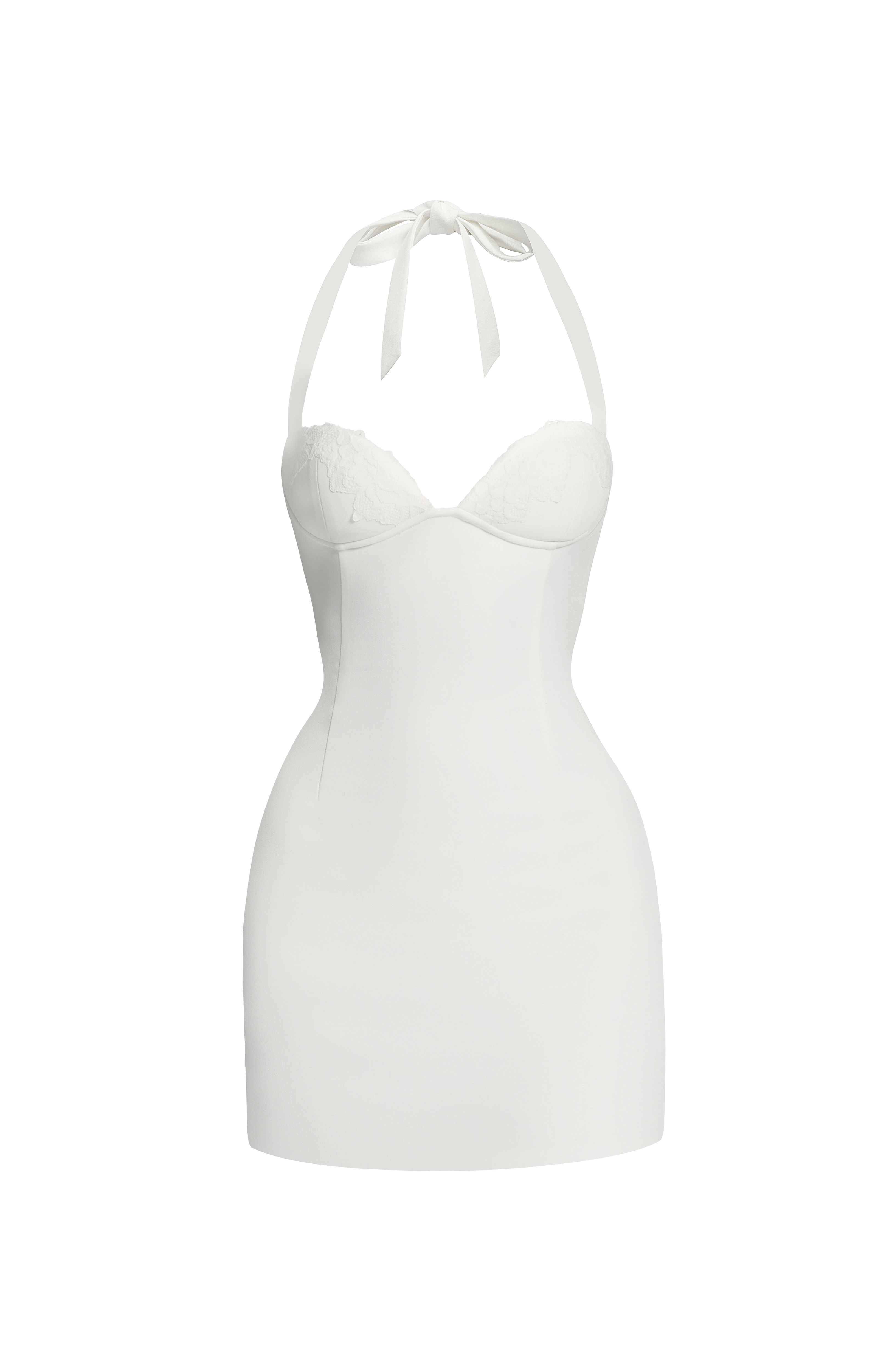 Ekru Cassia Mini Elbise