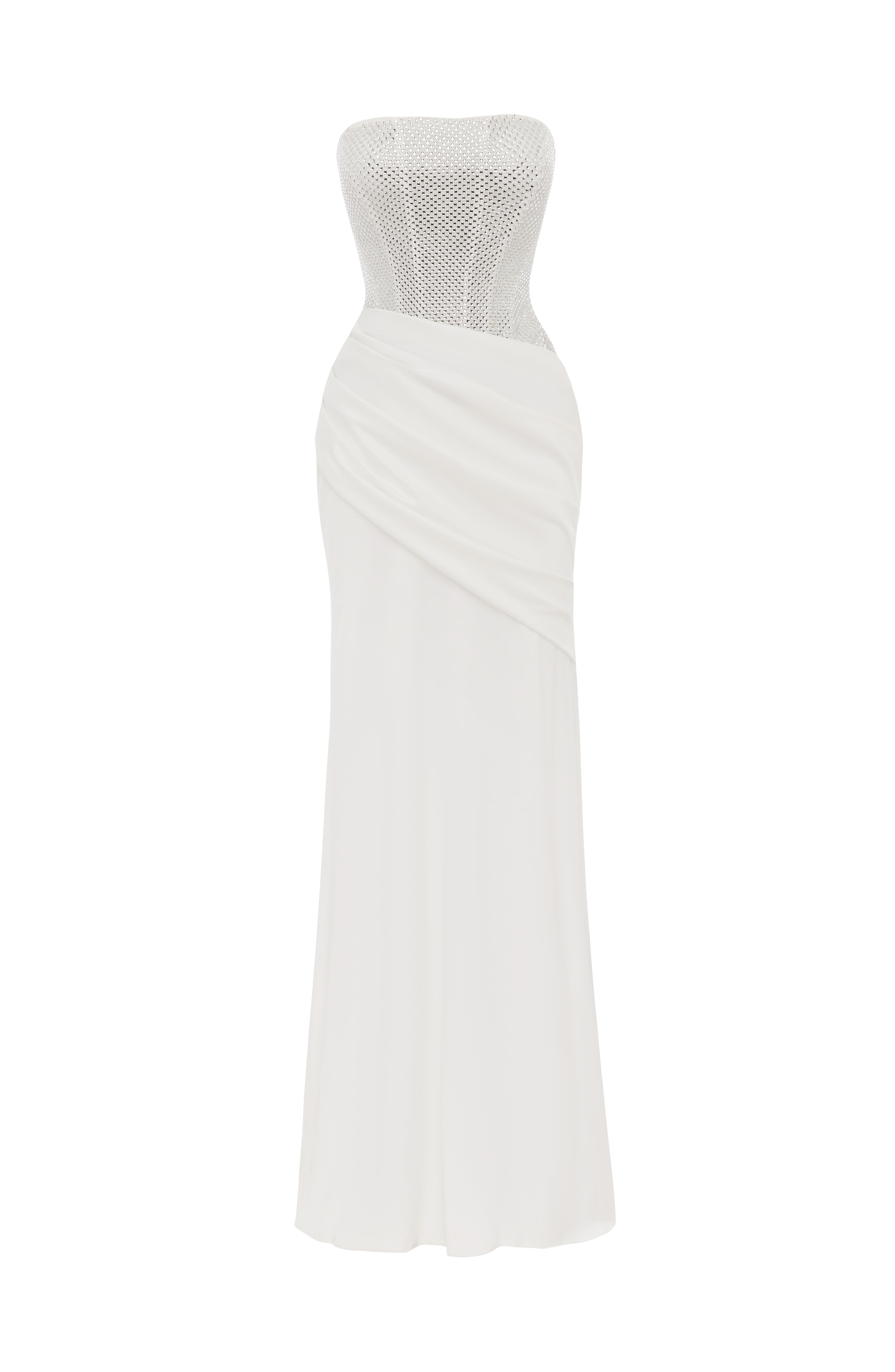 Celestia Maxi Krem Elbise